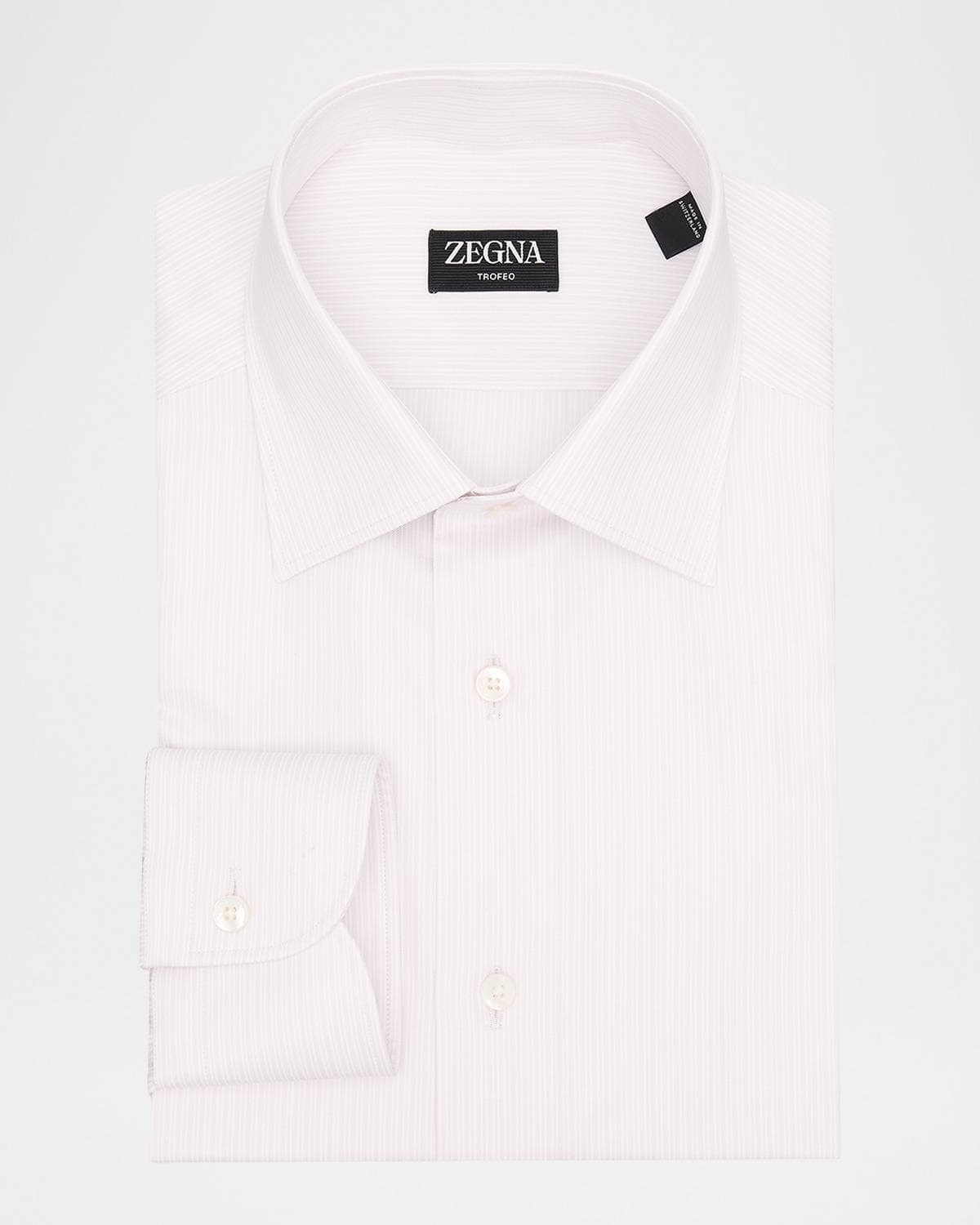 ZEGNA Men's Micro-Stripe Trofeo Cotton Dress Shirt