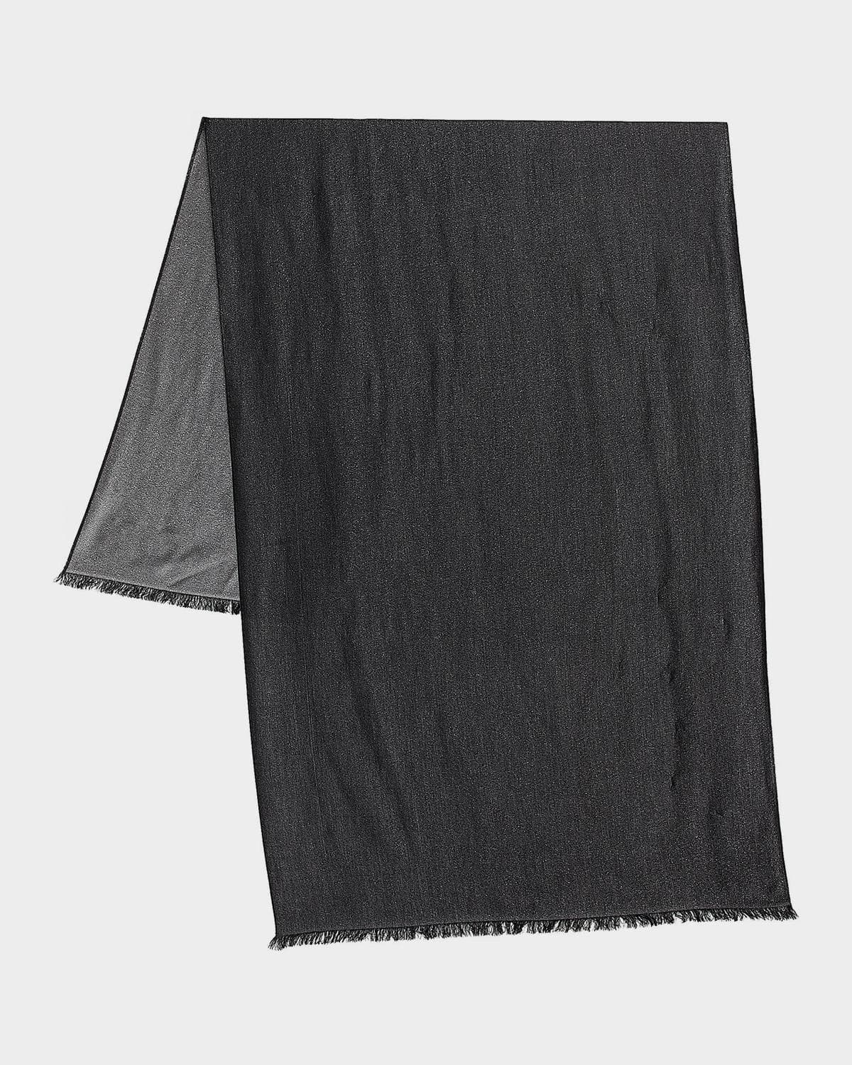 Carolyn Rowan Metallic Cotton and Viscose Shawl
