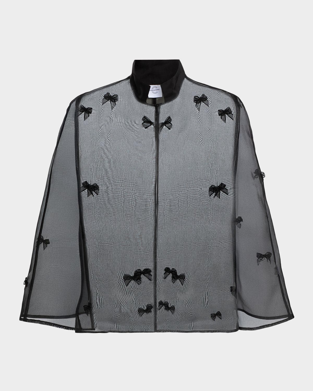 Carolyn Rowan Bow Silk Organza Cape