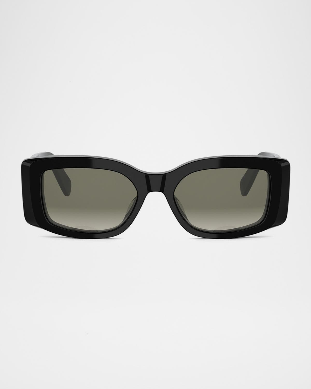 CELINE Maxi Triomphe Acetate Rectangular Sunglasses