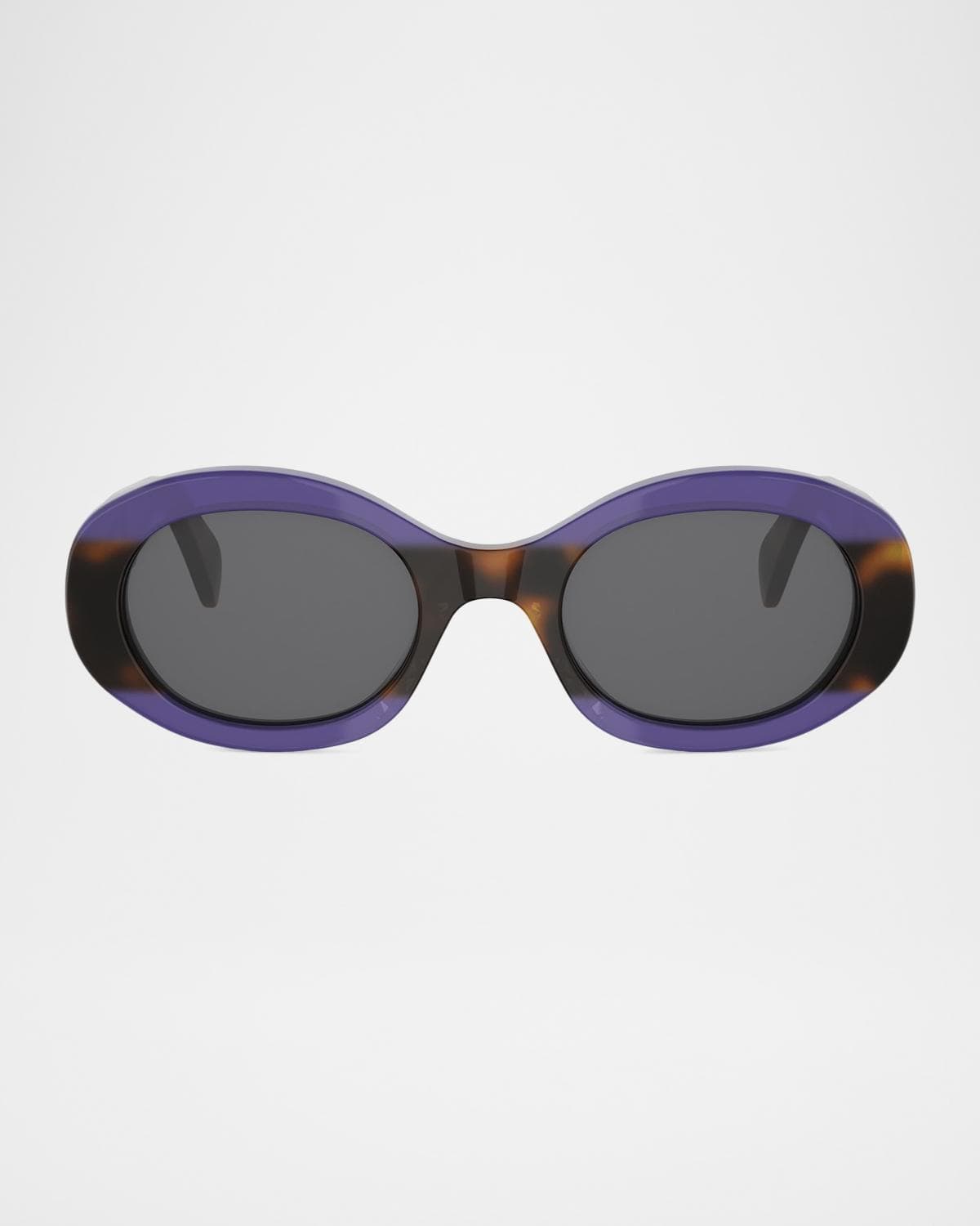 CELINE Triomphe 52mm Oval Acetate Sunglasses