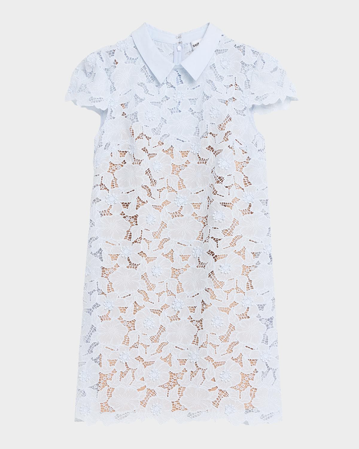 Self-Portrait Floral Guipure Lace Mini Dress