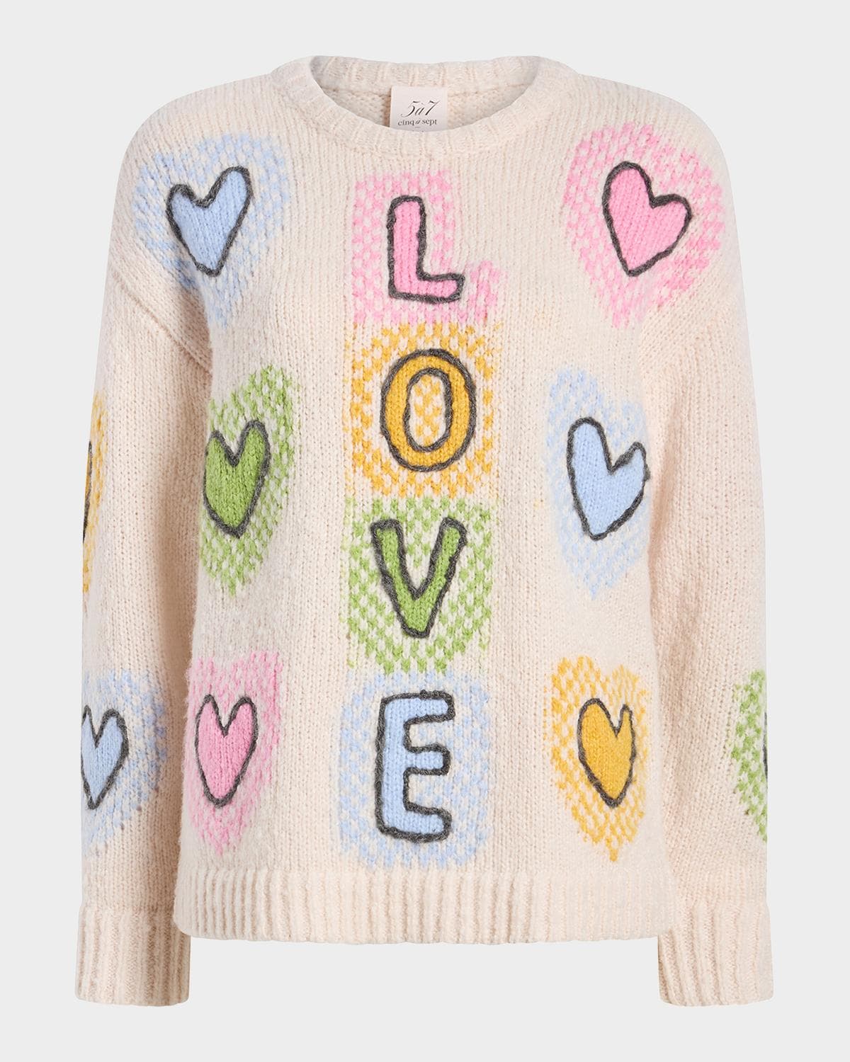 Cinq à Sept Crewneck Love Knit Sweater