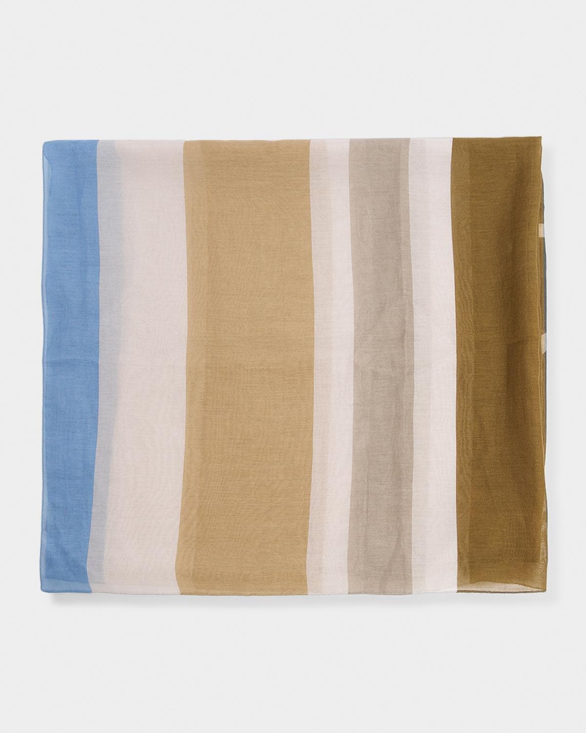 Saint Laurent Cassandre Striped Stole in Cotton and Silk