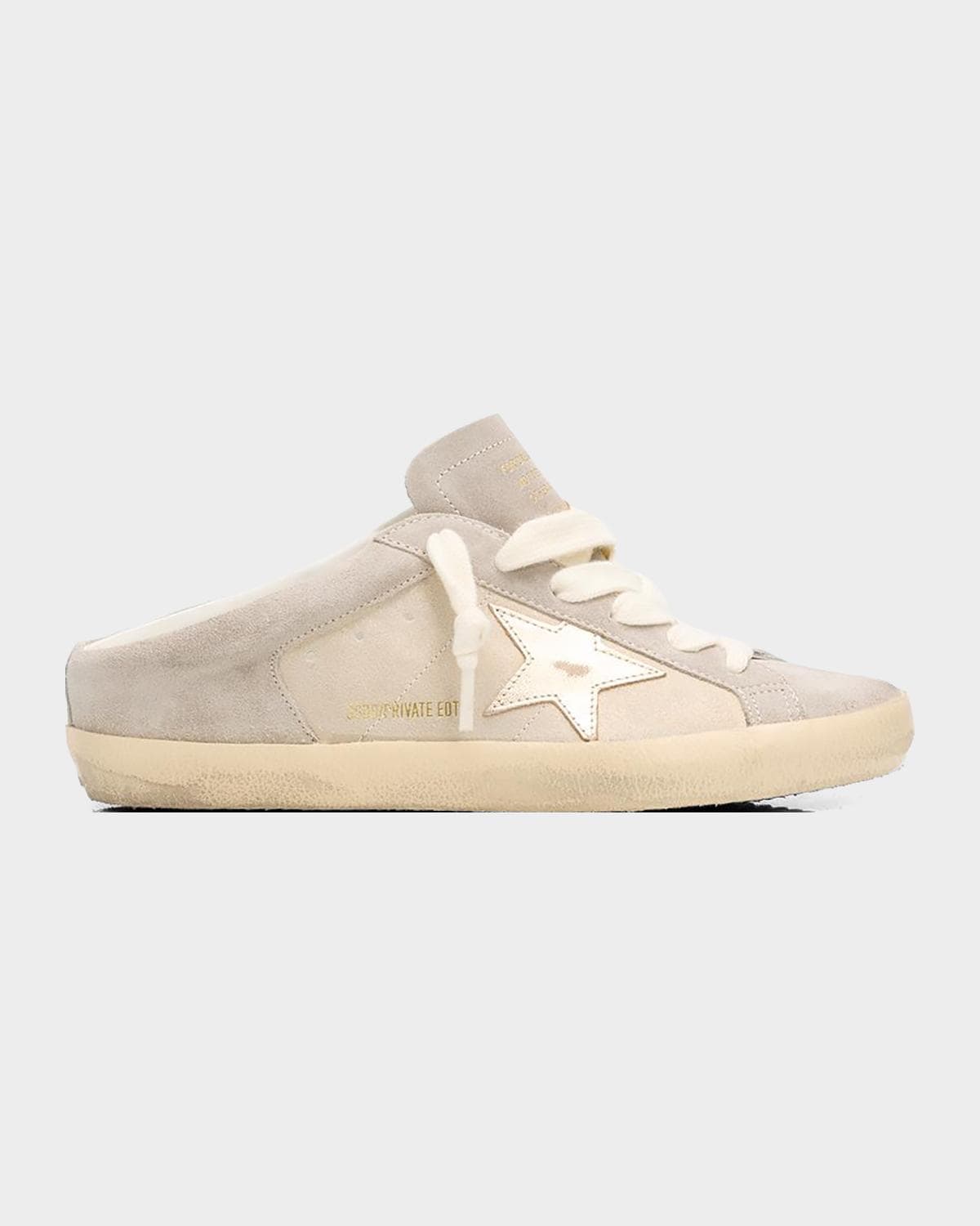 Golden Goose Super-Star Sabot Glitter Suede Slide Sneakers