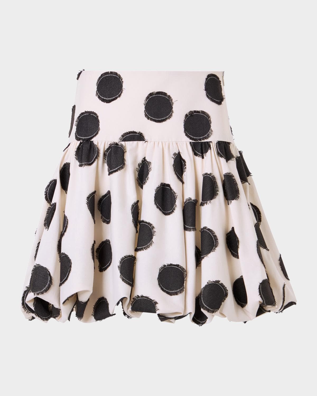 Akris punto Fringed Polka Dot Jacquard Mini Skirt