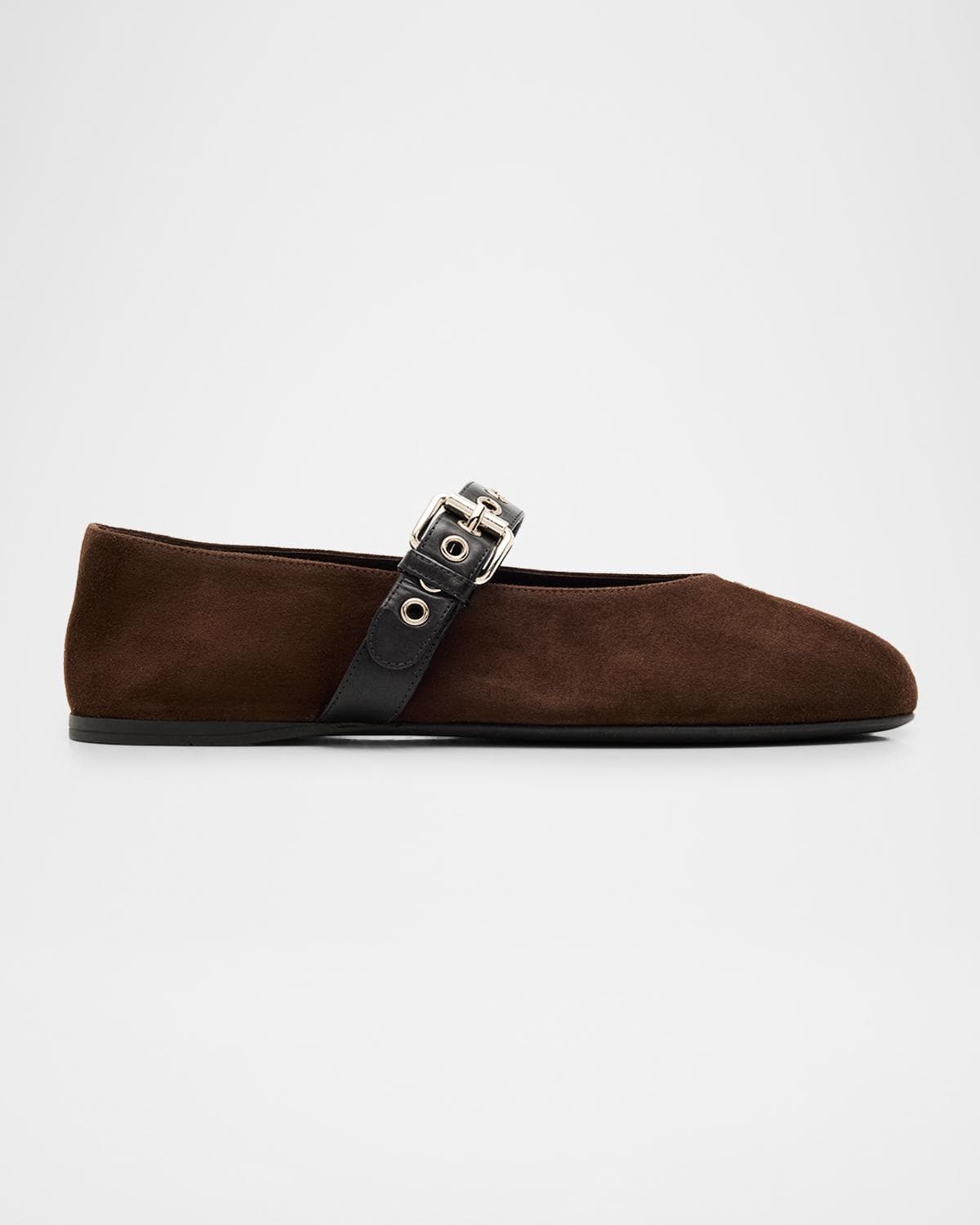 Miu Miu Suede Mary Jane Ballerina Flats