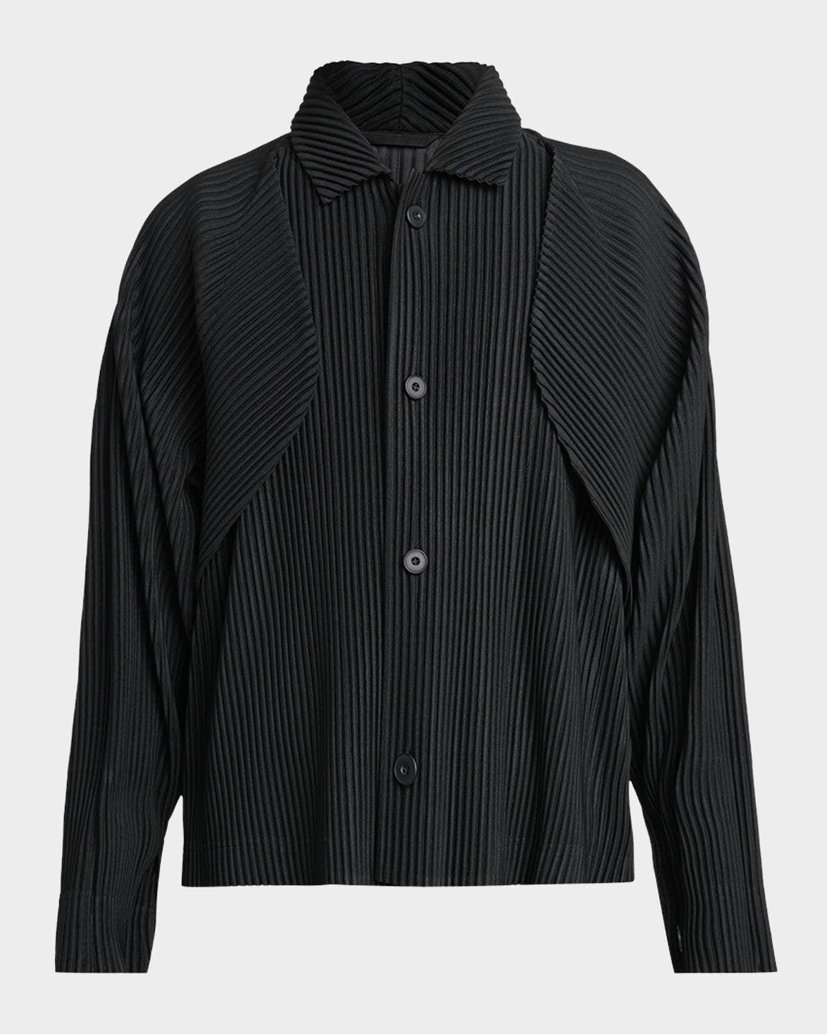 Homme Plissé Issey Miyake Men's Pleated Button-Down Shirt