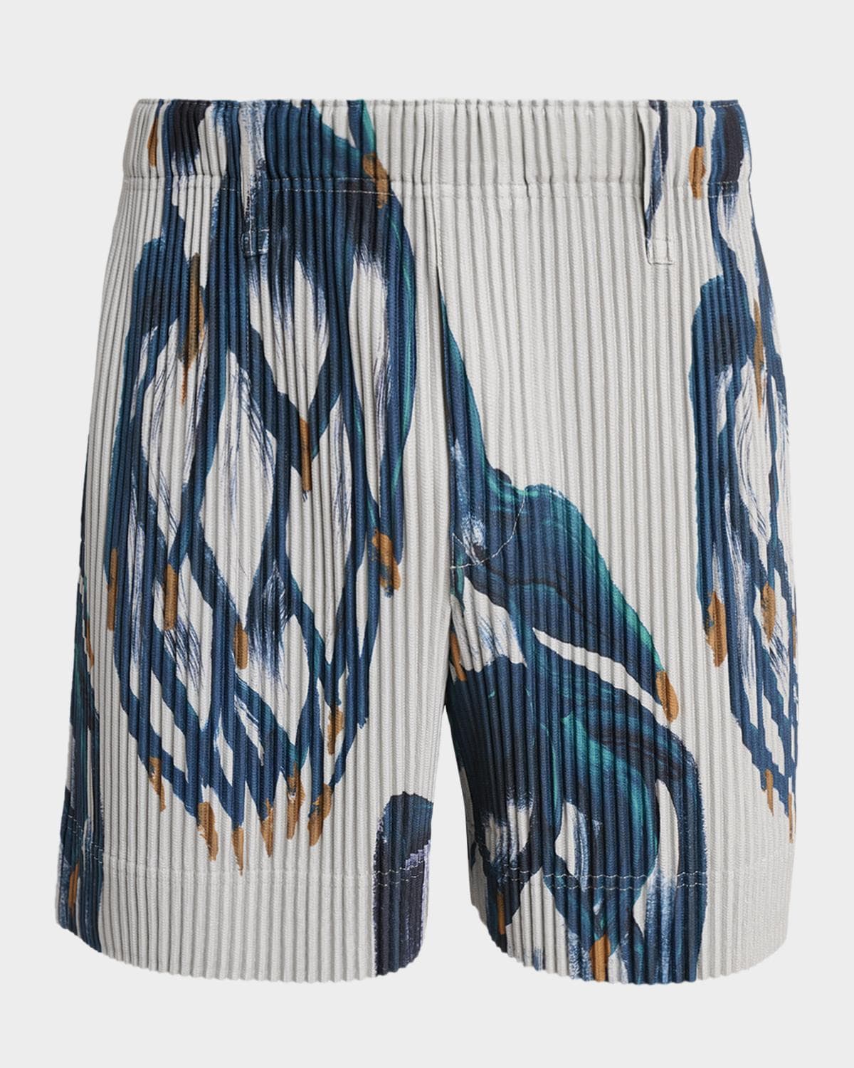 Homme Plissé Issey Miyake Men's Pleated Pull-On Shorts