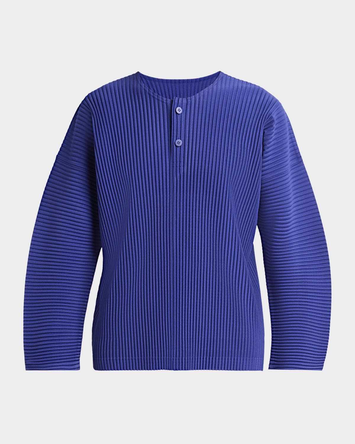 Homme Plissé Issey Miyake Men's Monthly Colors Pleated Long-Sleeve Shirt