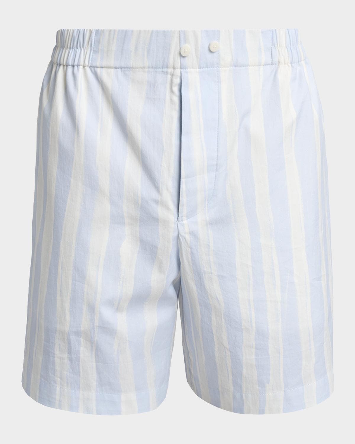 Jacquemus Men's Cotton Stripe Relaxed Flat-Front Shorts