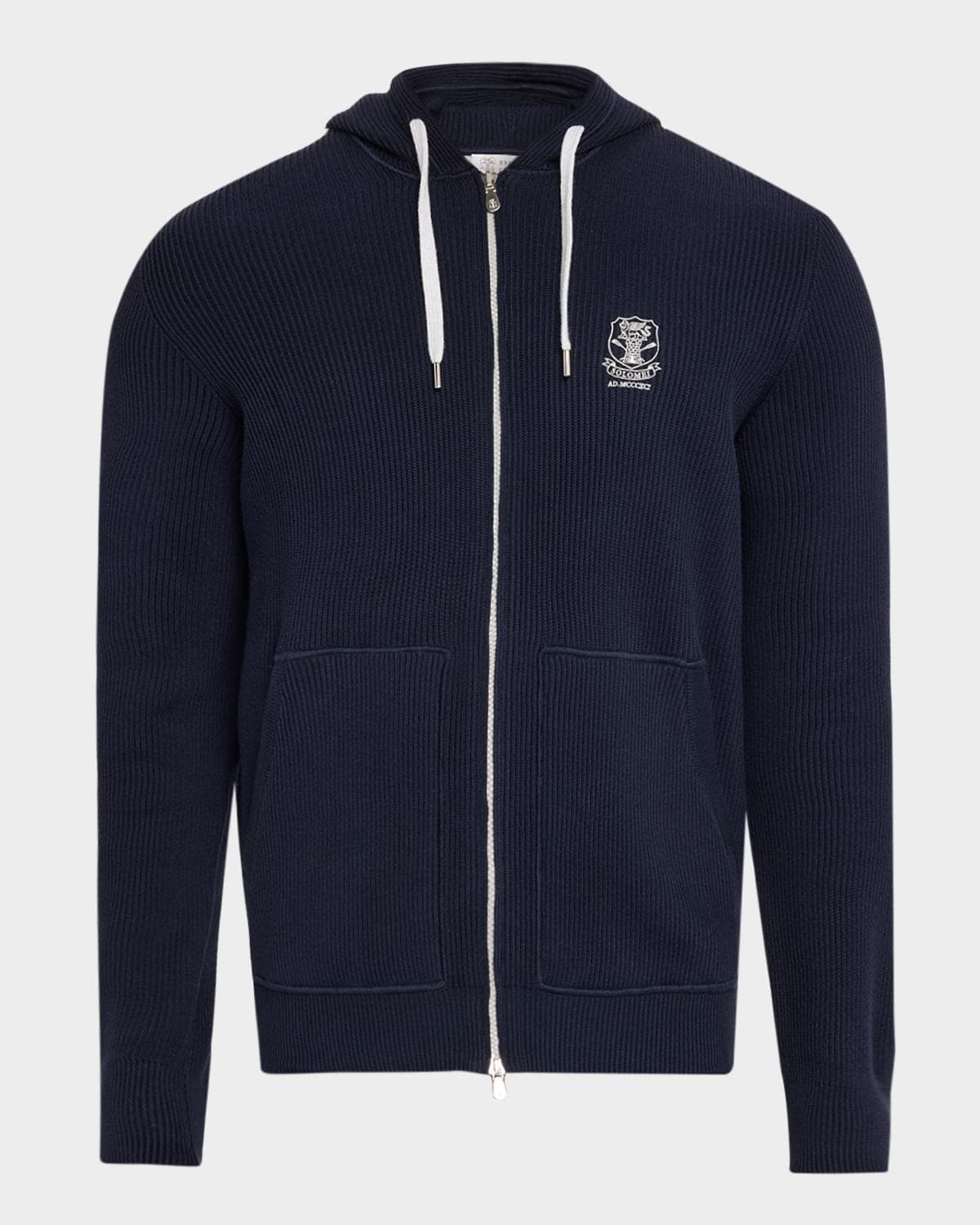 Brunello Cucinelli Men's Logo Cotton Hoodie