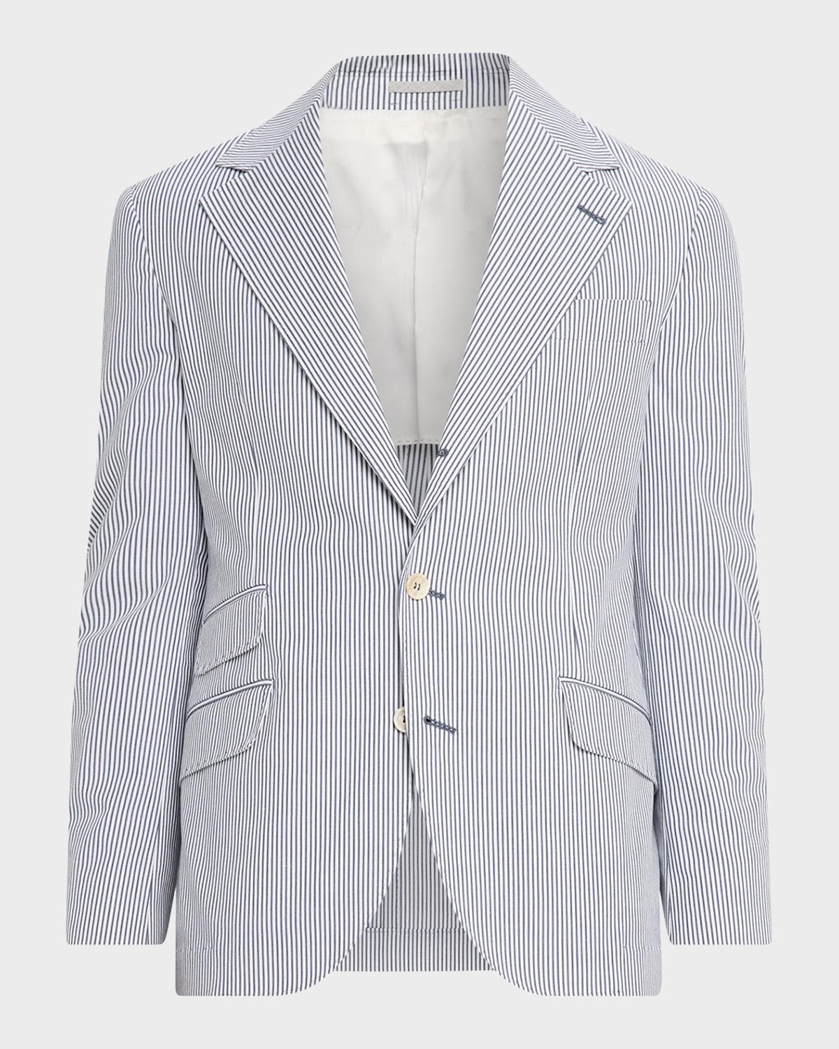 Brunello Cucinelli Men's Cotton-Blend Single-Breasted Jacket