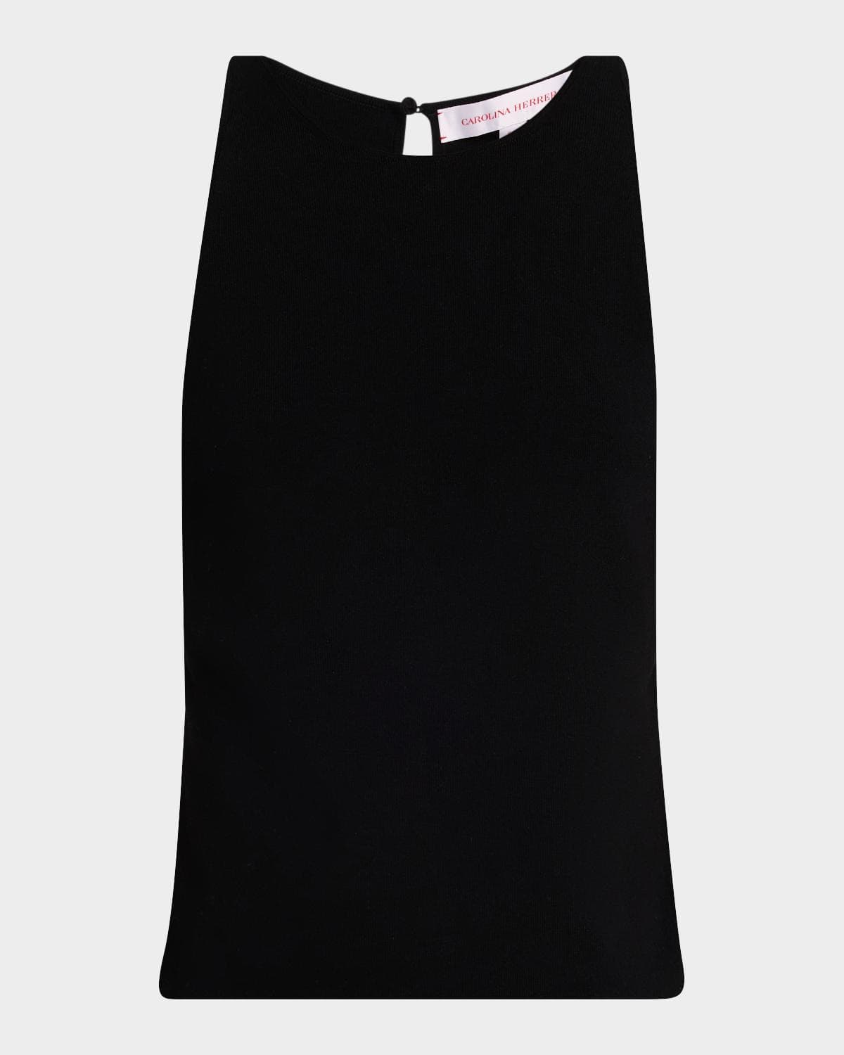 Carolina Herrera Cotton Knit Halter Tank Top