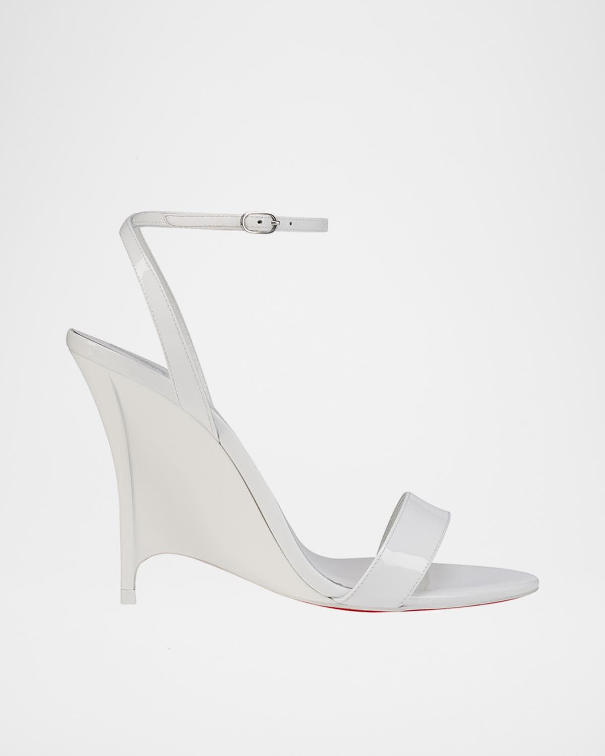 Christian Louboutin 100mm Zeezeenella Patent Leather Wedge Sandals