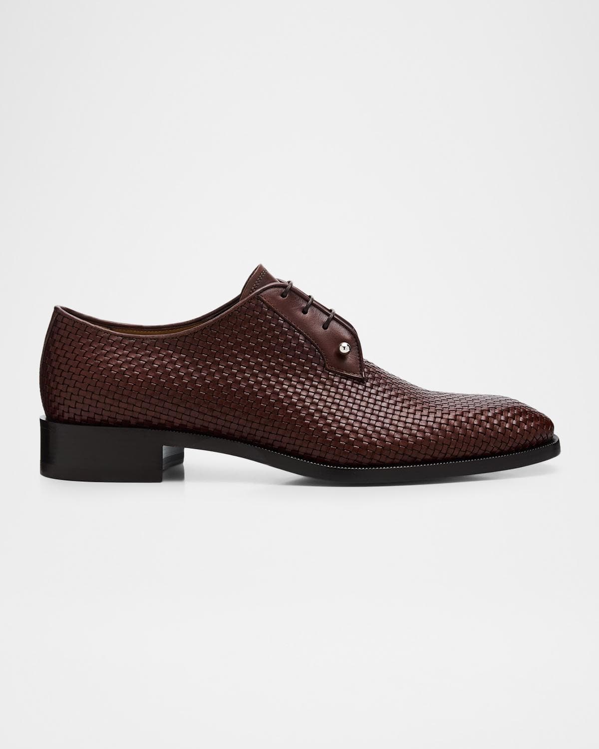Christian Louboutin Men's Chambeliss Braided Leather Derby Shoes