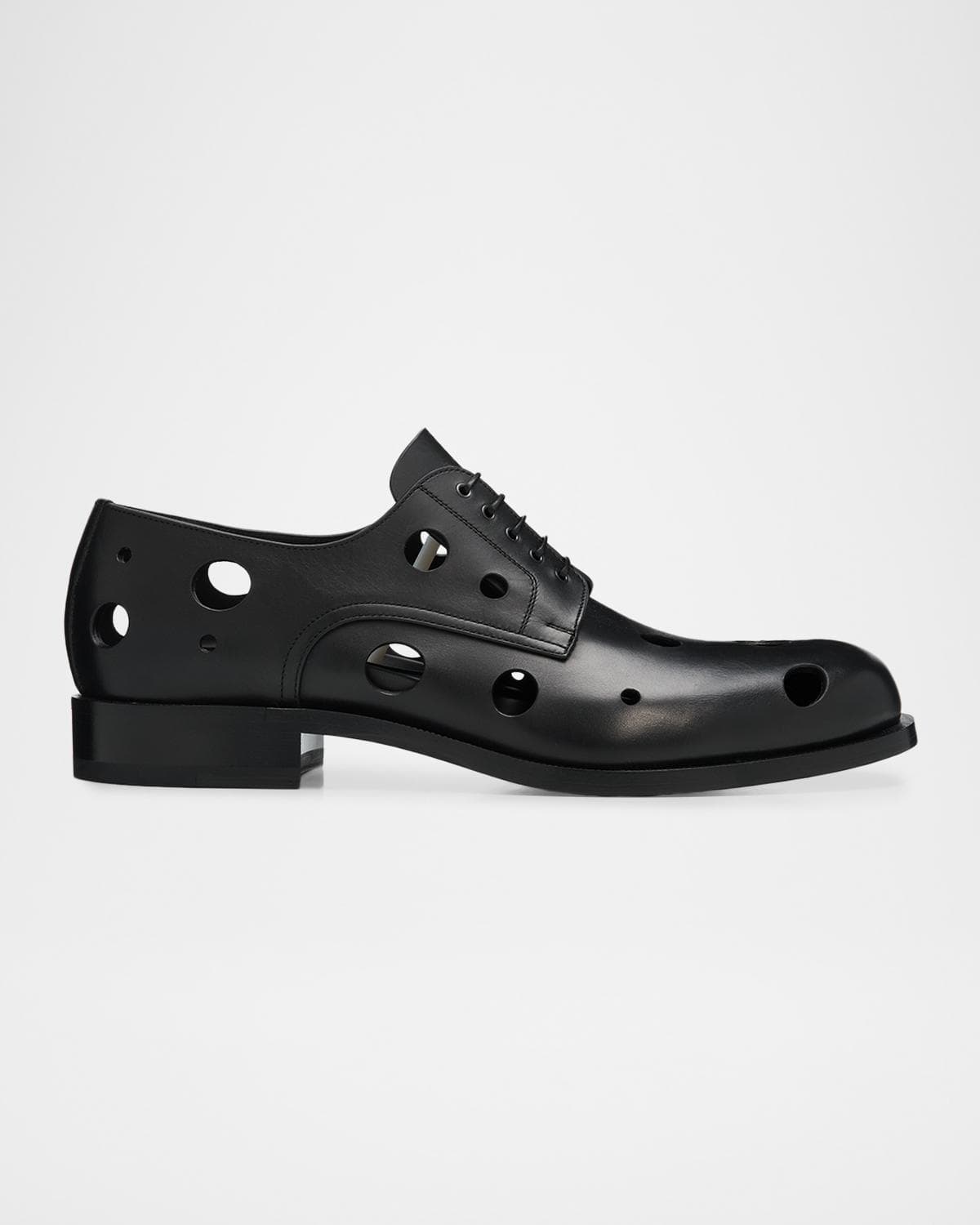 Christian Louboutin Men's Moustachou Dots Leather Derbies