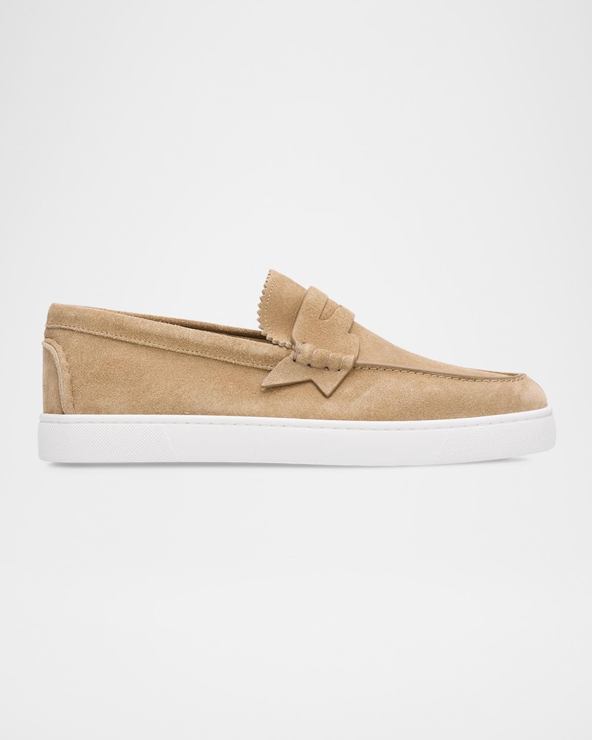 Christian Louboutin Men's The Harold I Flat Leather Red-Sole Boat Shoes