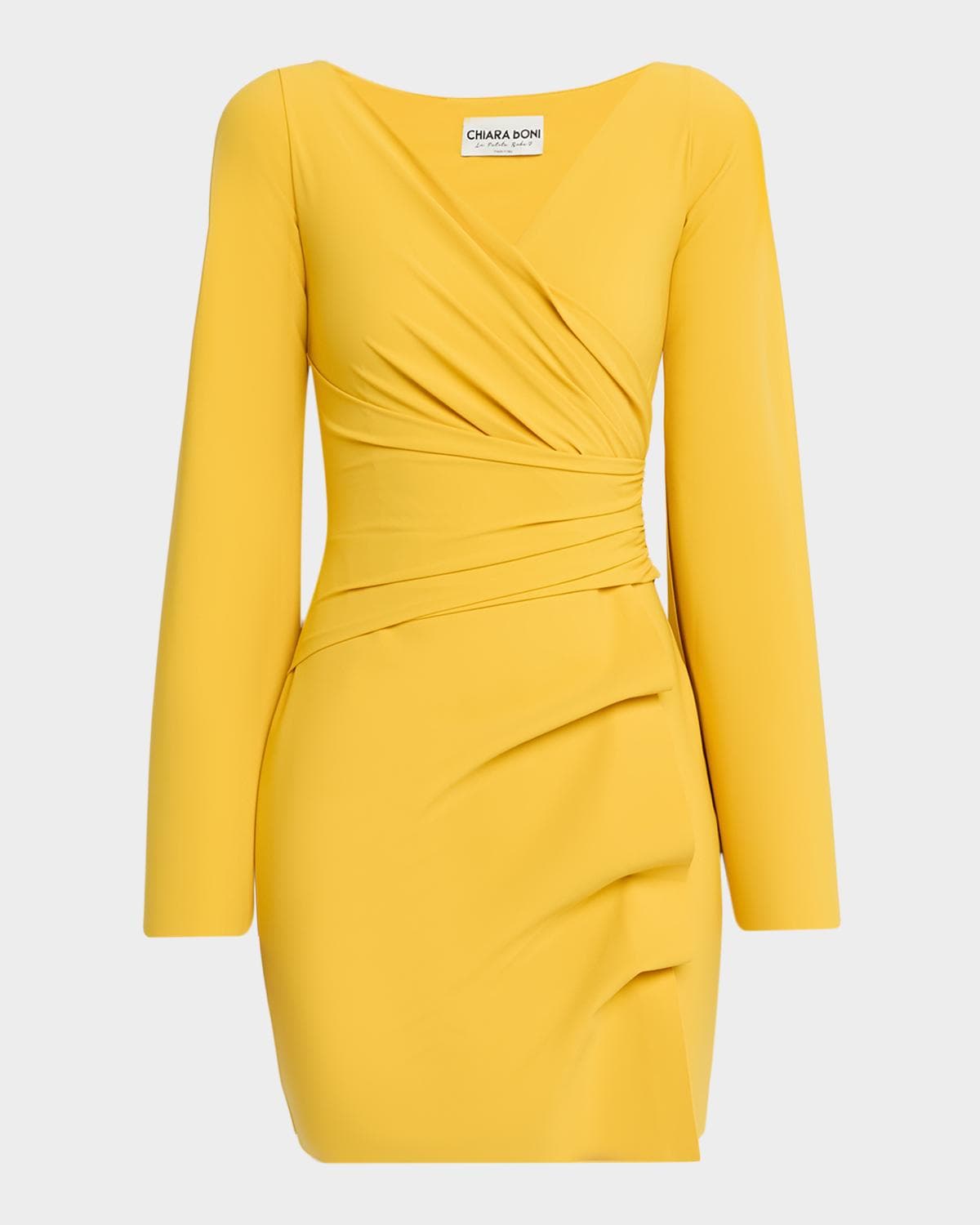 Chiara Boni La Petite Robe Isoshi Bodycon Faux Wrap Mini Dress