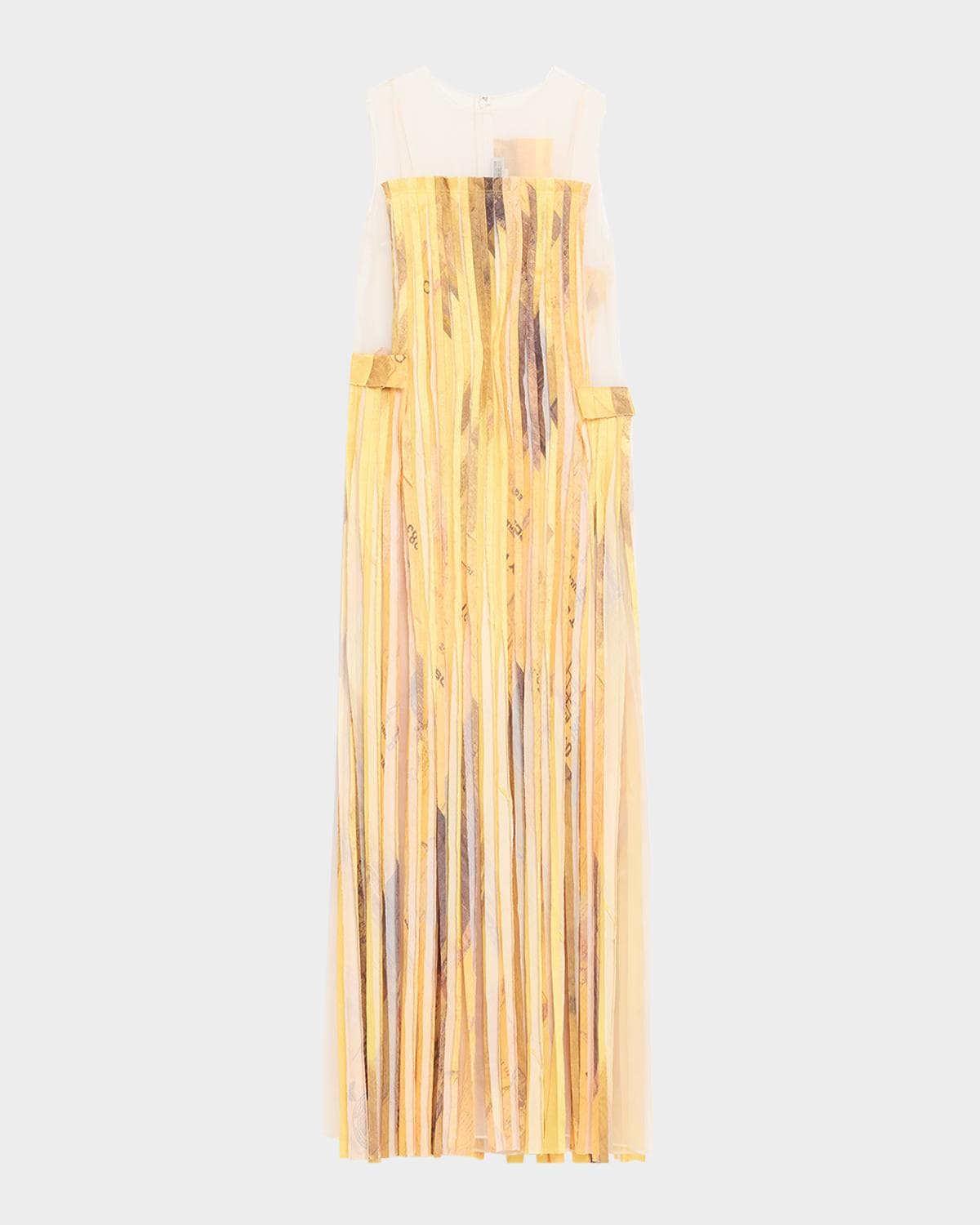 Jason Wu Collection Sleeveless Strip Tank Gown with "Sulphur Bank" Artwork by Robert Rauschenberg