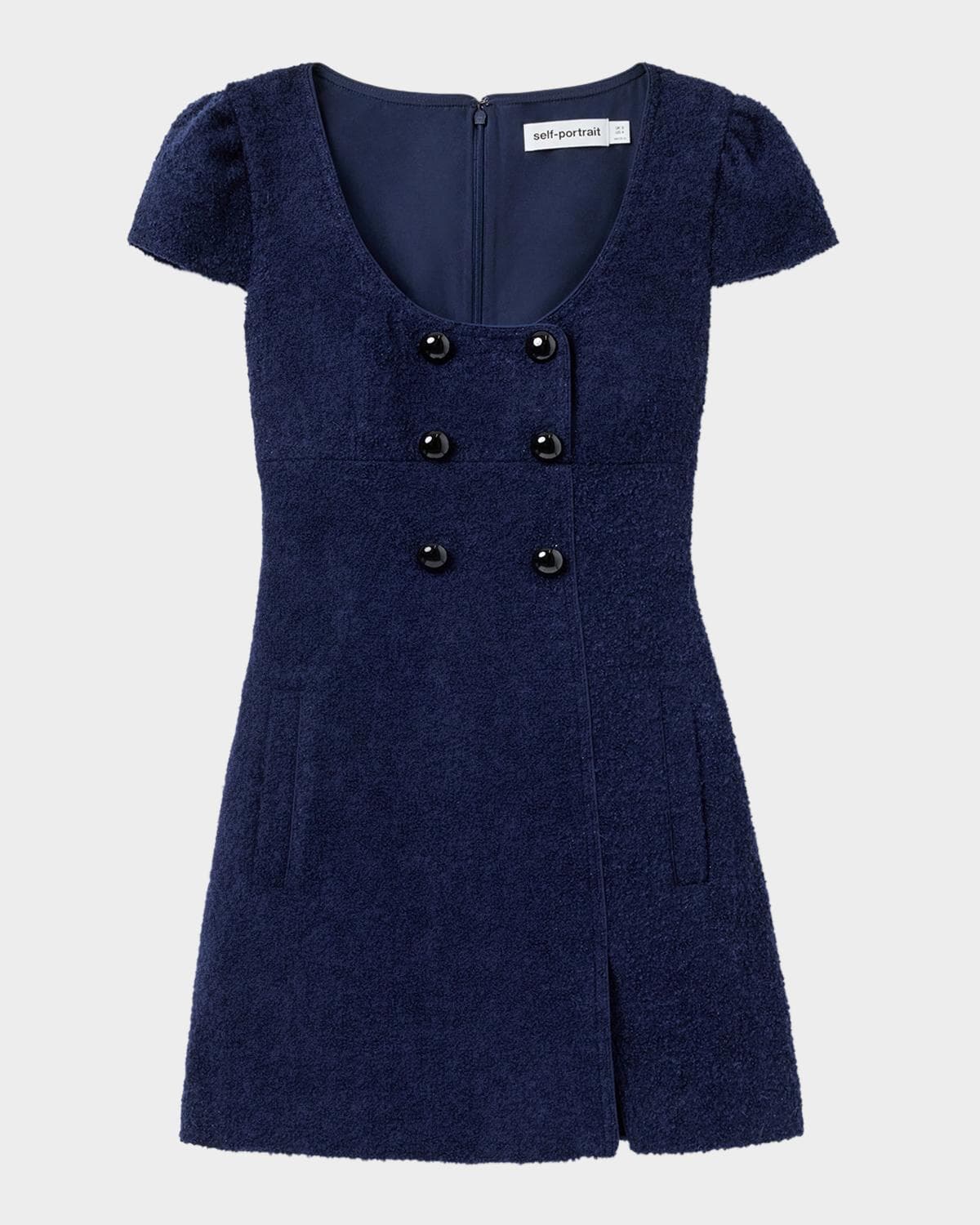 Self-Portrait Textured Boucle Mini Dress