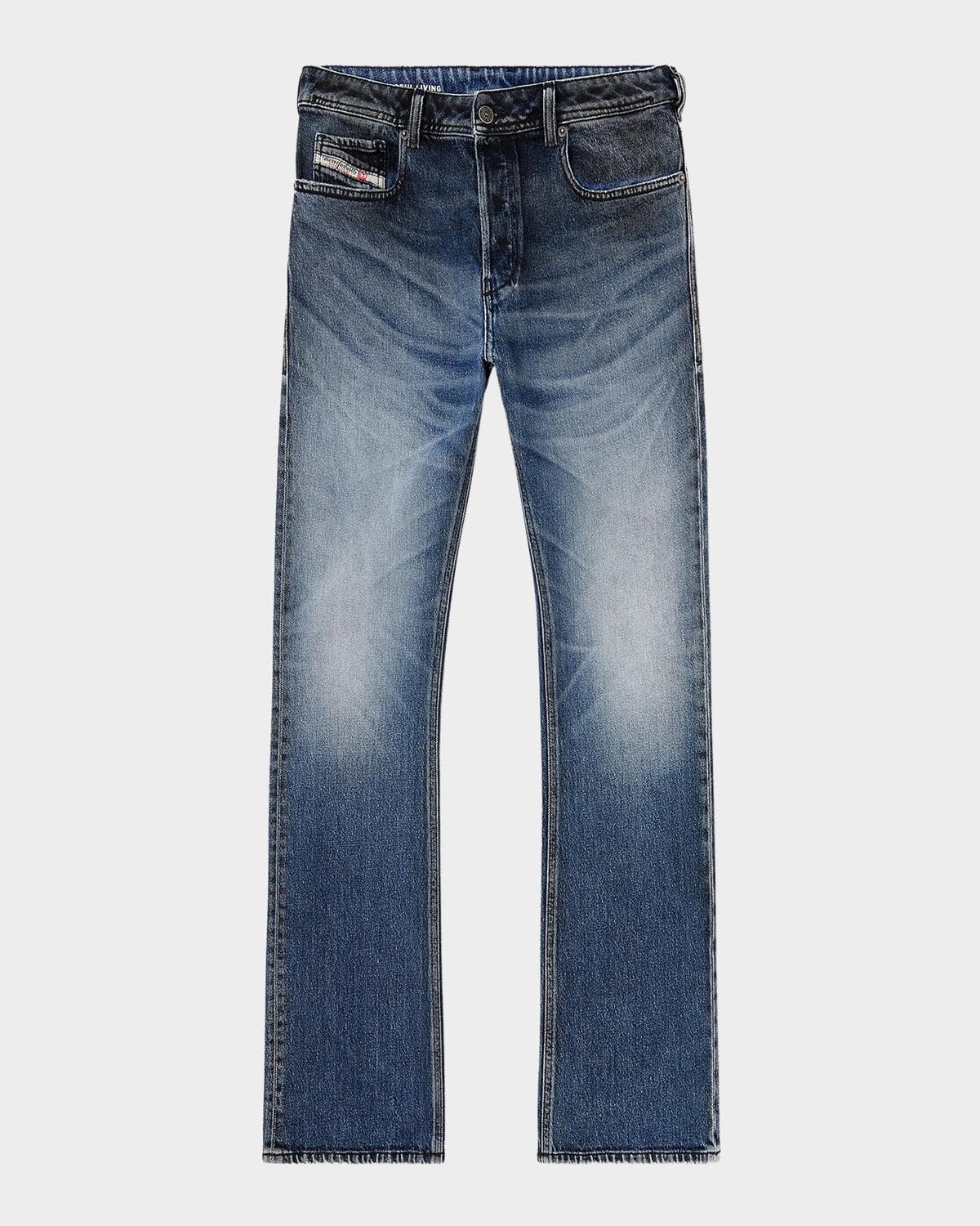 Diesel Men's D-2007 Straight Leg Medium-Wash Denim Jeans