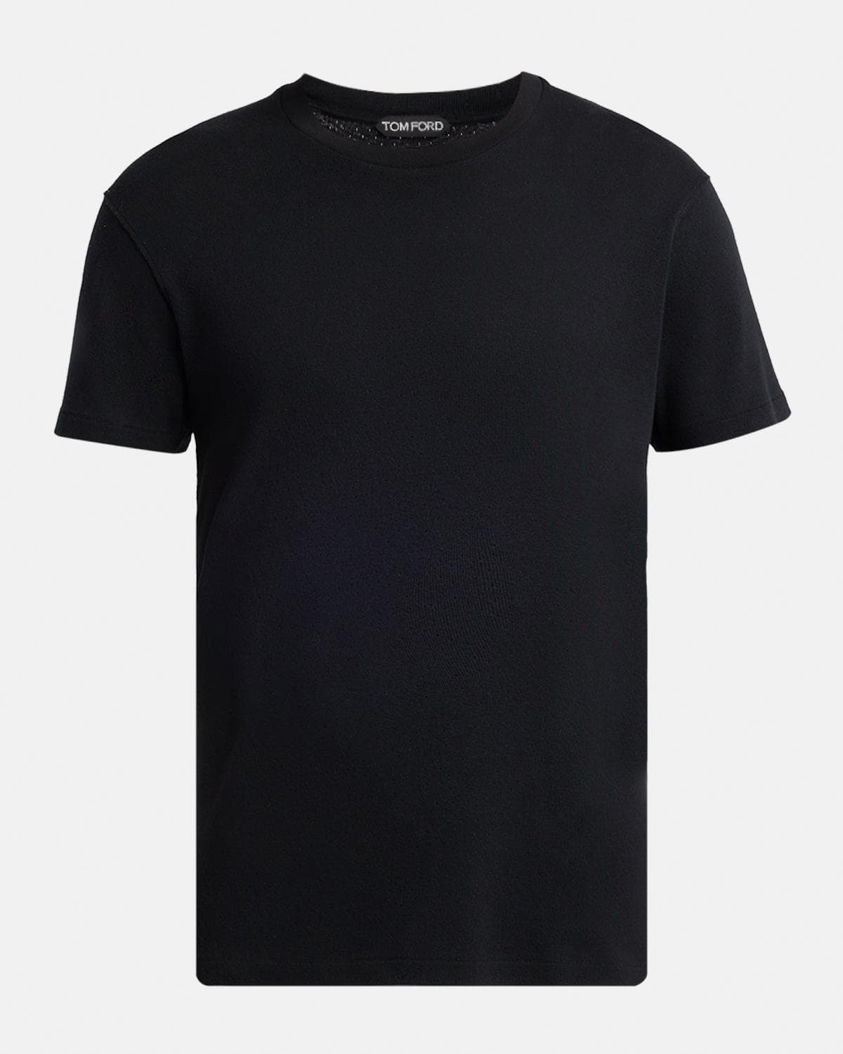 TOM FORD Men's Perforated Ribbed T-Shirt