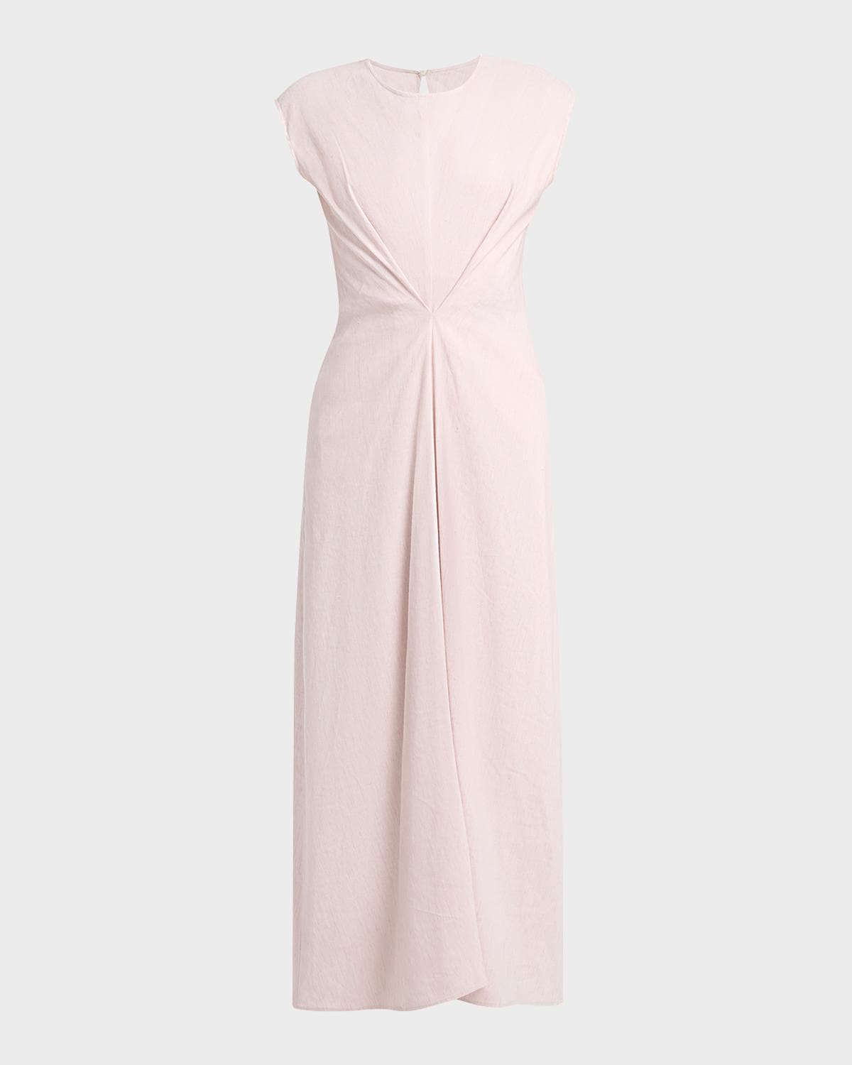 Proenza Schouler White Label Miranda Cinched Slub Linen Midi Dress