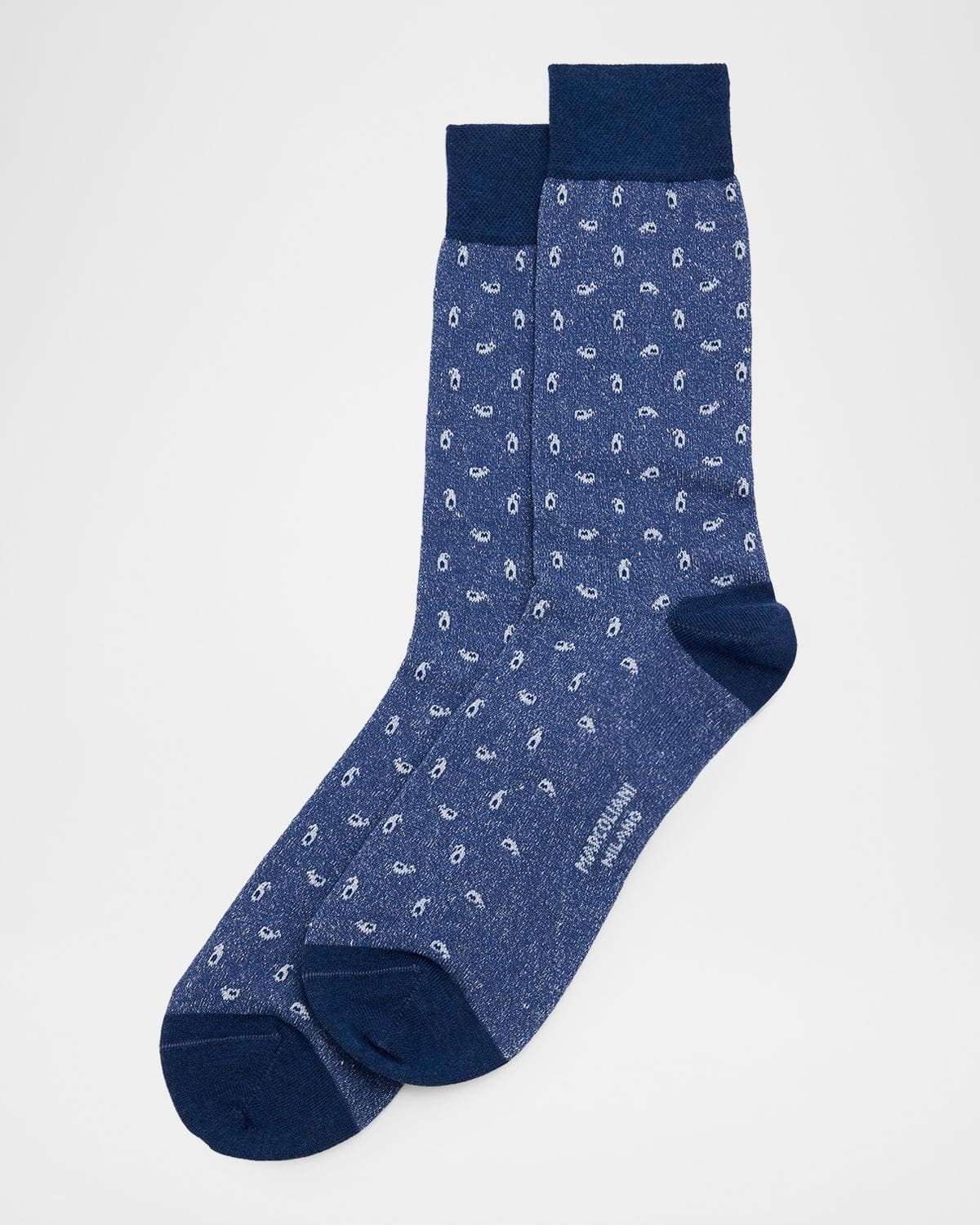 Marcoliani Men's Paisley-Print Crew Socks