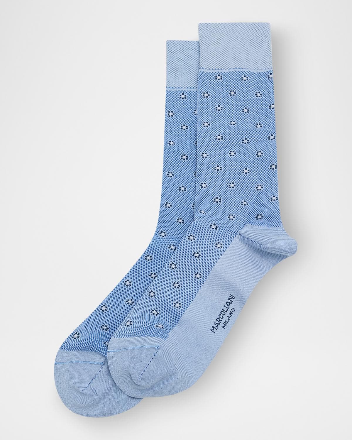 Marcoliani Men's Micro-Floral Crew Socks