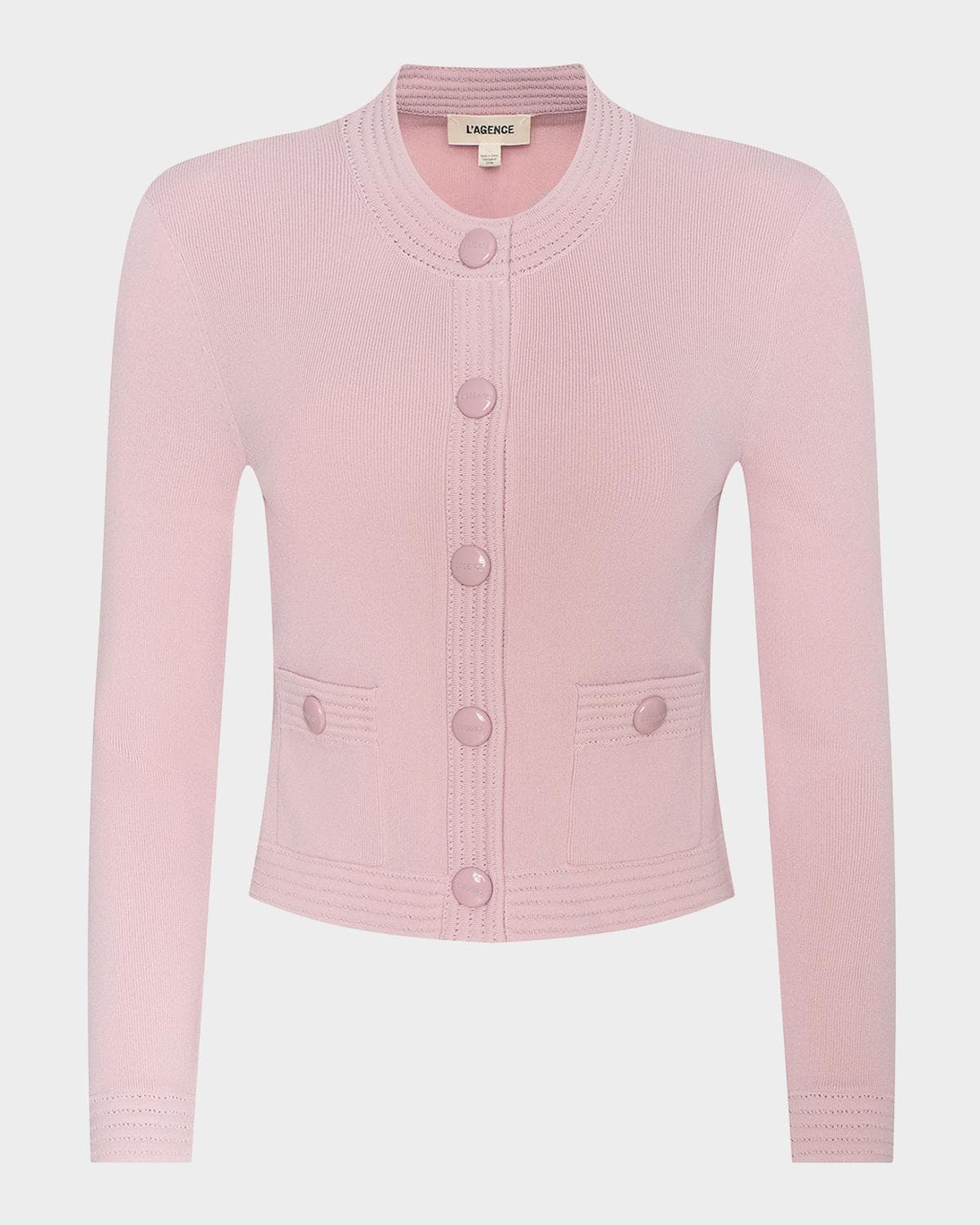 L 'AGENCE Patsy Cropped Crewneck Cardigan