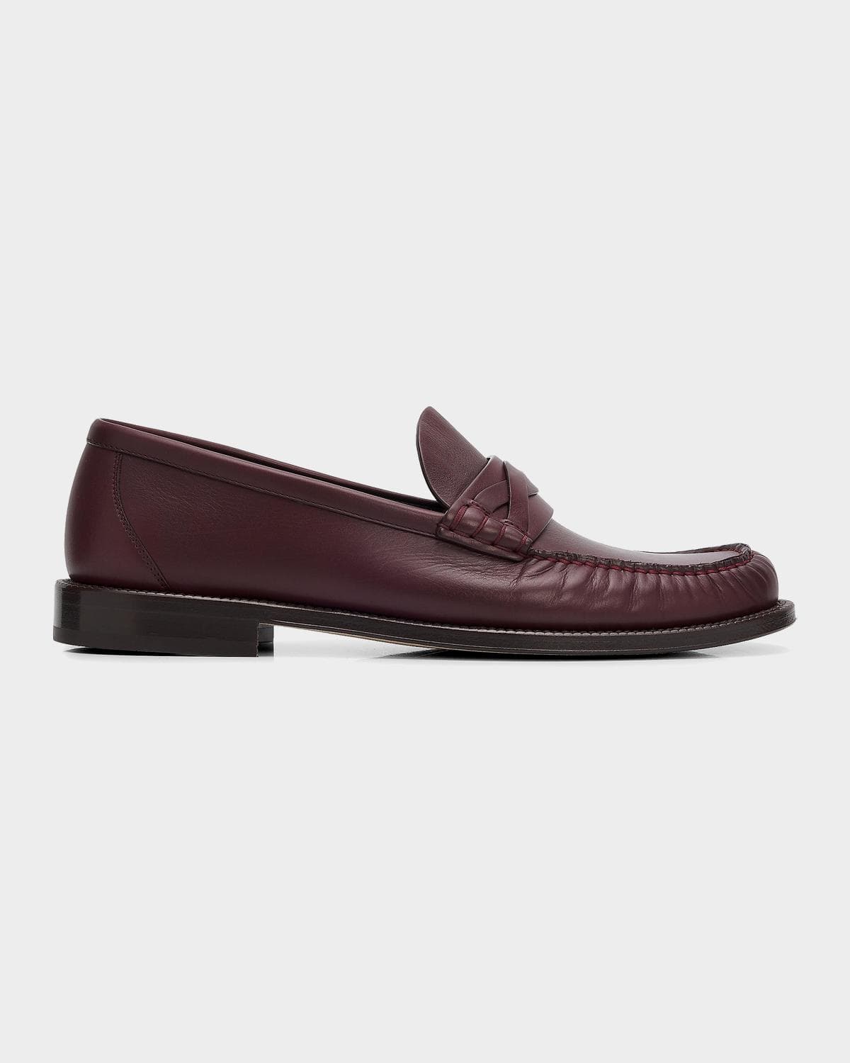 Brunello Cucinelli Men's Leather Moc-Toe Loafers