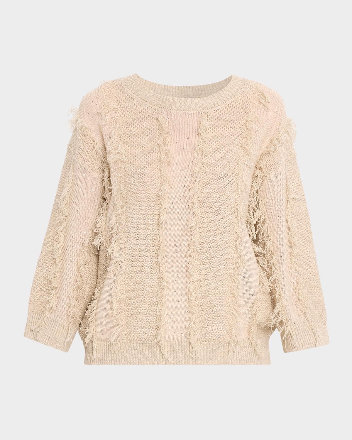 Peserico Sequin Cotton Linen Yarn Sweater