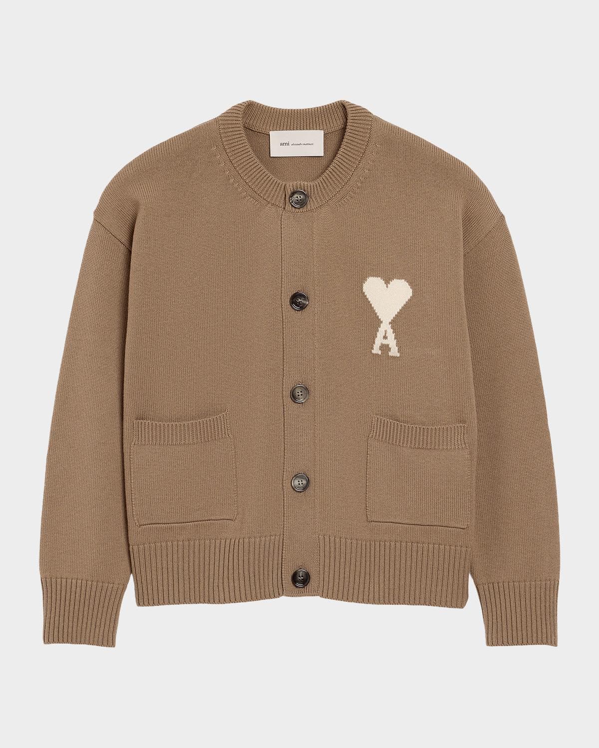 Ami Paris Ami De Coeur Crewneck Cardigan