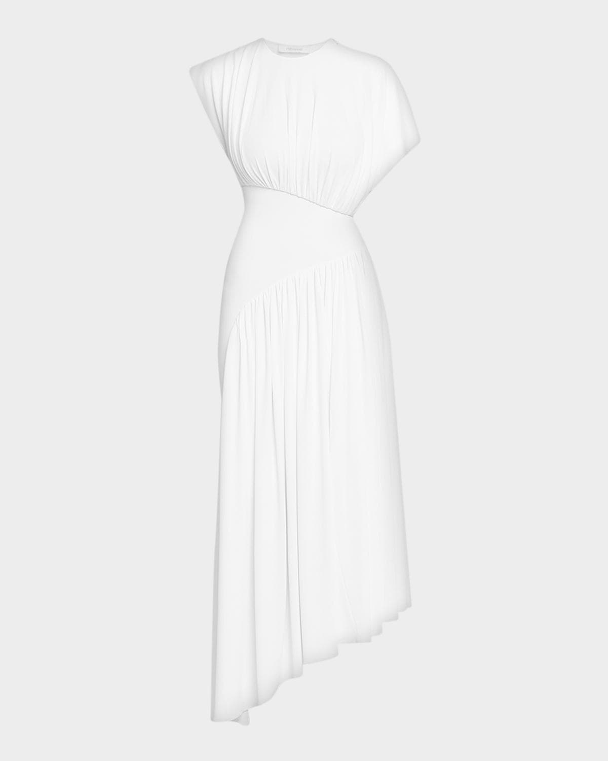 Rabanne Long Ruched Asymmetric Jersey Dress · 38 (6)