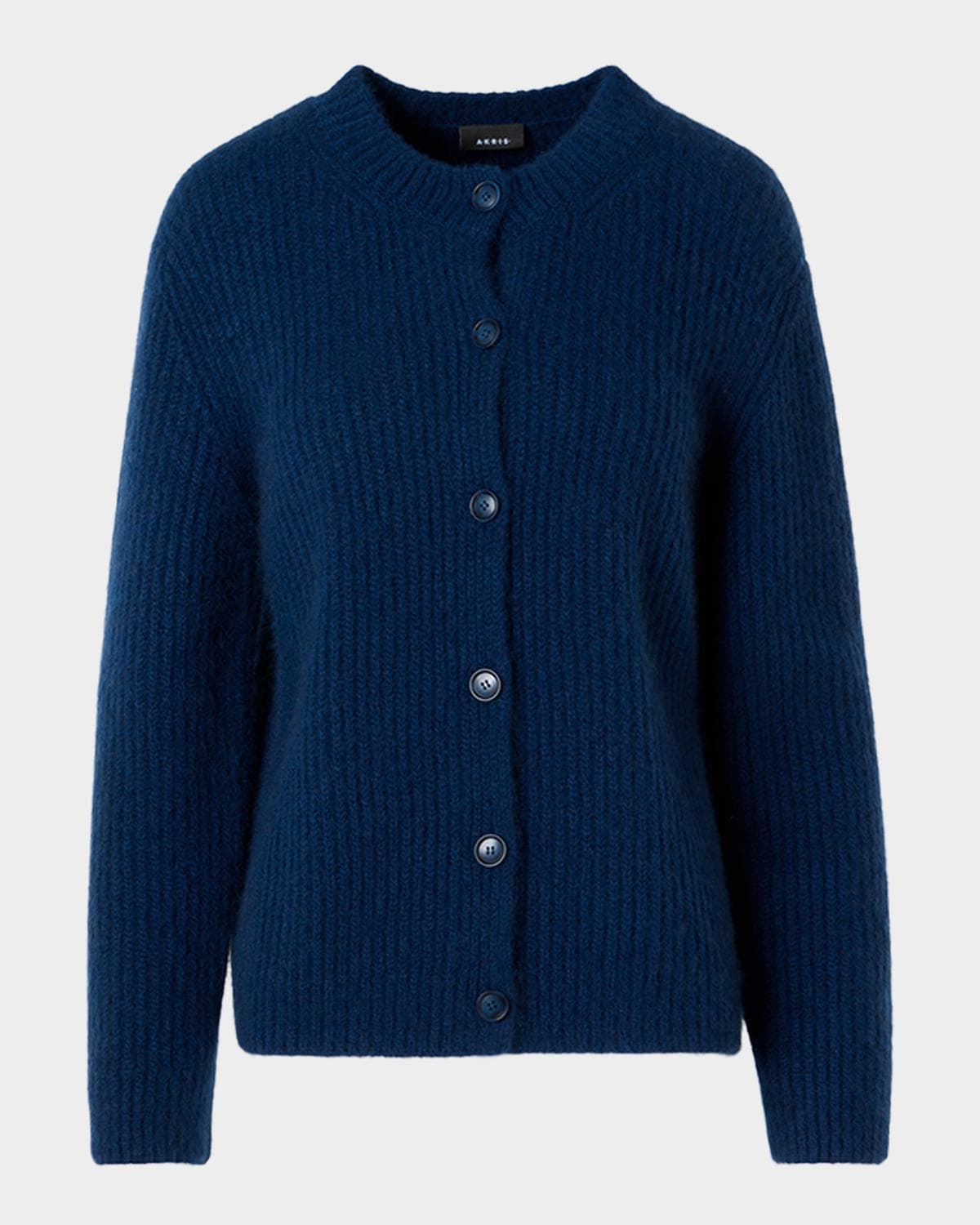 Akris Rib Knit Cashmere-Silk Cardigan