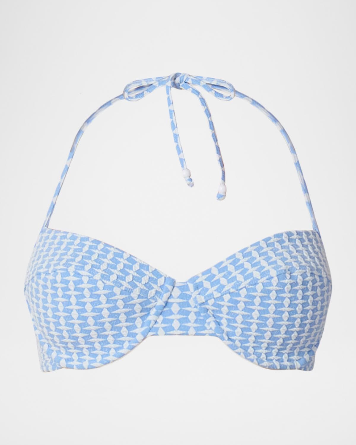 Shoshanna Geometric Halter Bikini Top