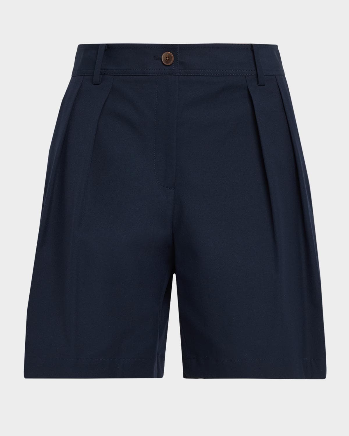 Lafayette 148 New York Park Wide-Leg Techno Stretch Twill Shorts