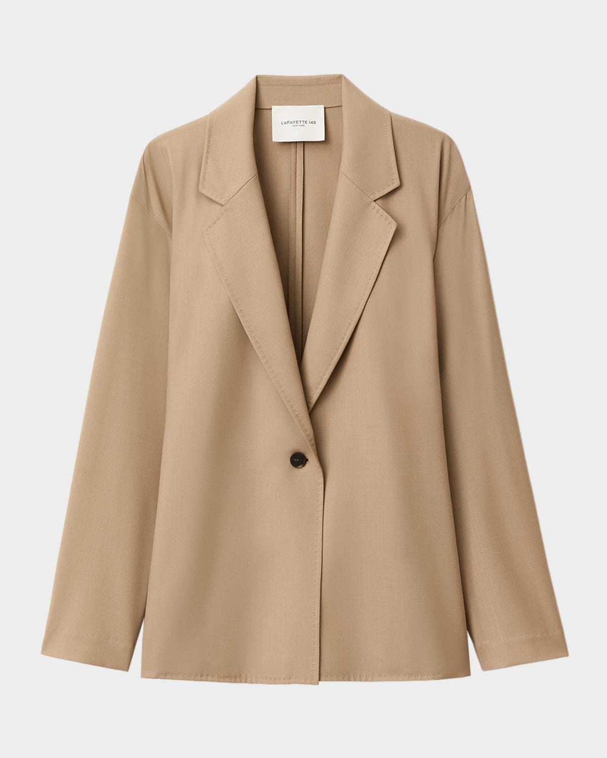 Lafayette 148 New York Belted Single-Button Blazer