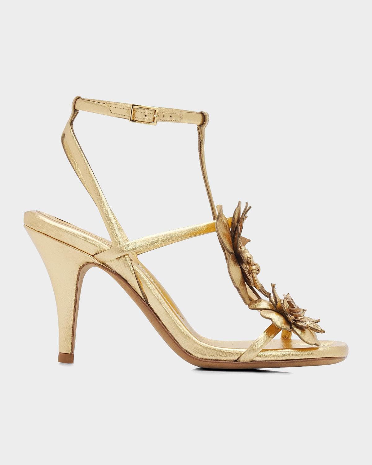 Zimmermann 85mm Belara Metallic Leather Sandals