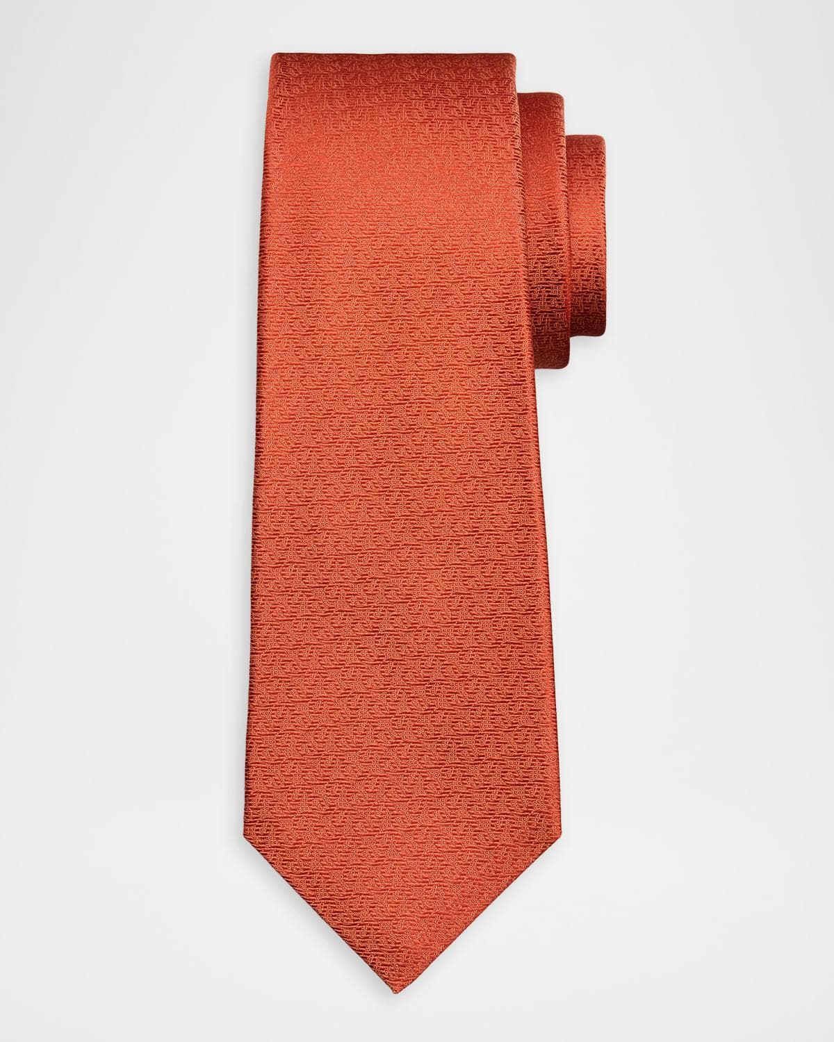 Kiton Men's Tonal Jacquard Silk 7-Fold Tie