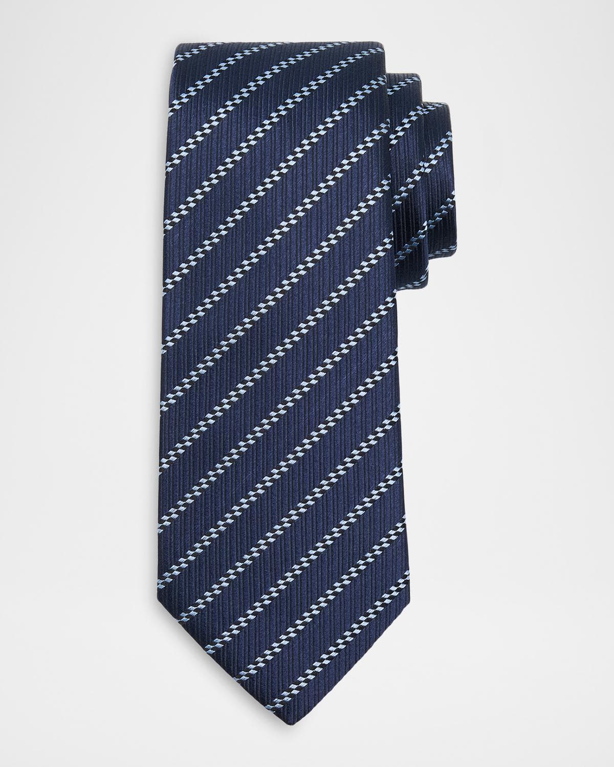Giorgio Armani Men's Diagonal Striped Woven Silk Jacquard Tie