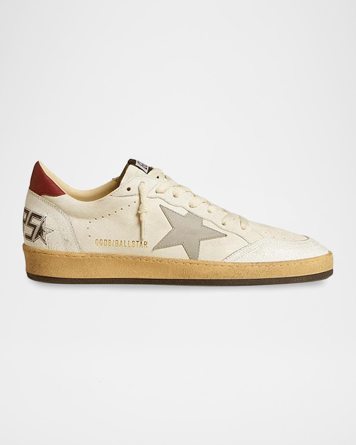 Golden Goose Men's Ball Star Leather Low-Top Sneakers