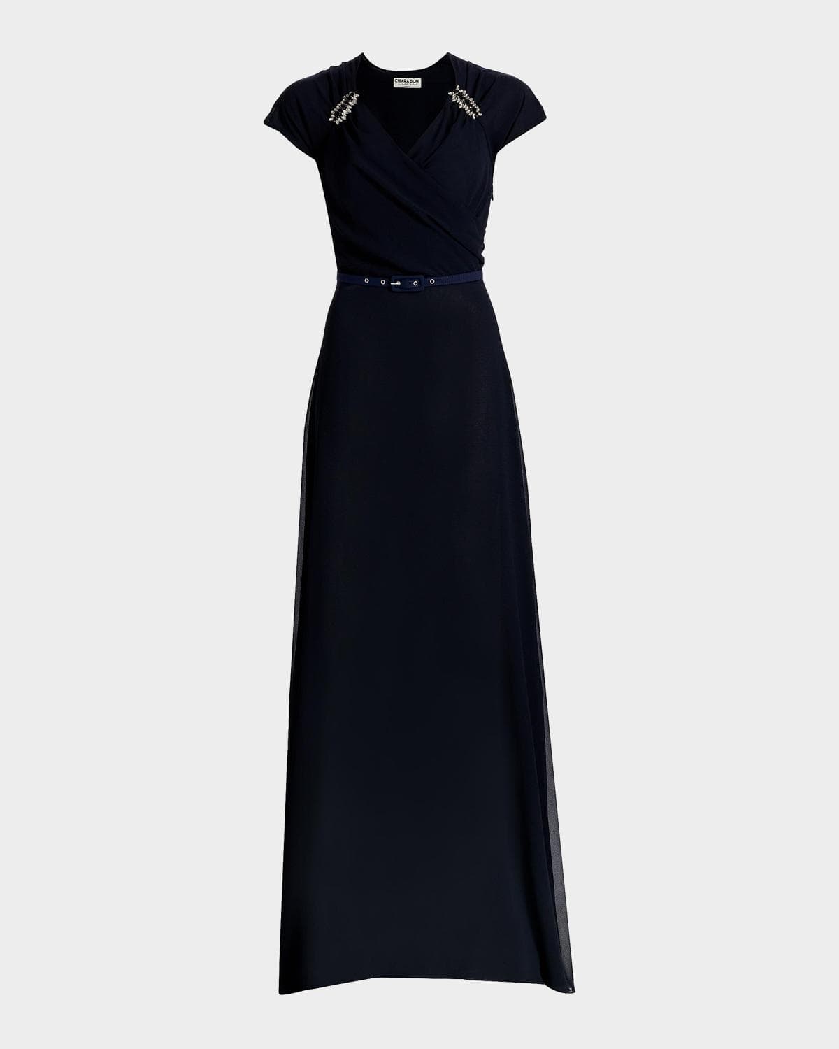 Chiara Boni La Petite Robe Slavka Belted Georgette Gown