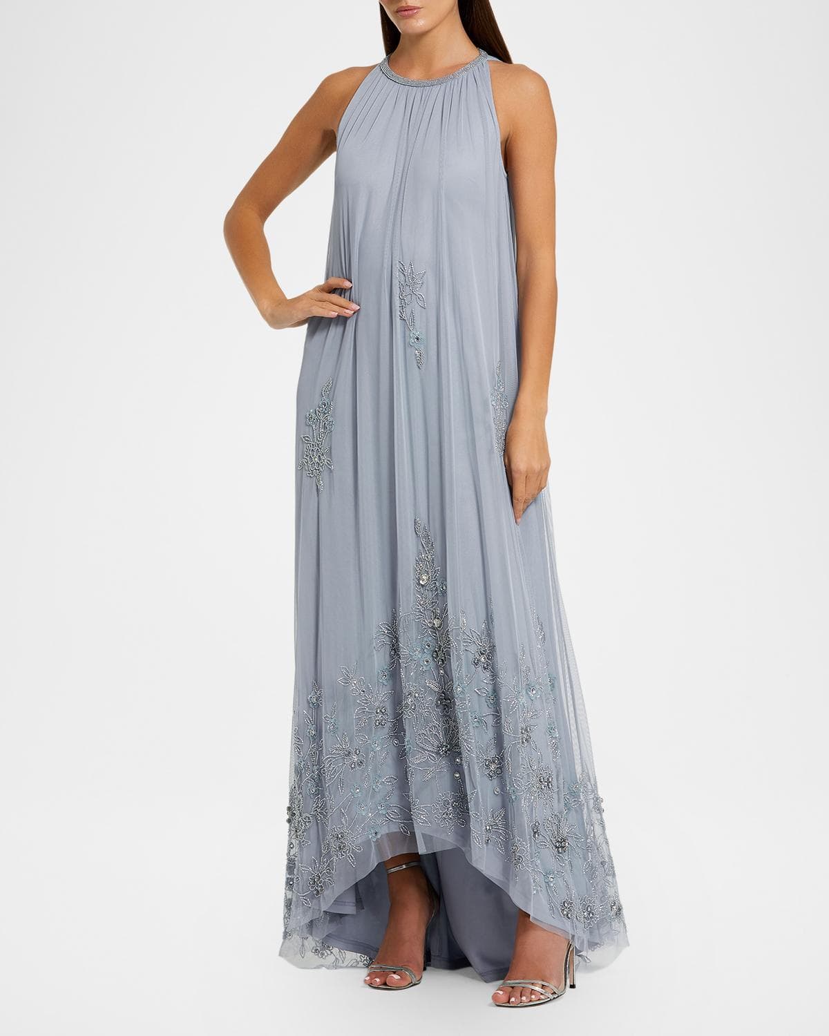 Mac Duggal Embellished Tulle Trapeze Gown