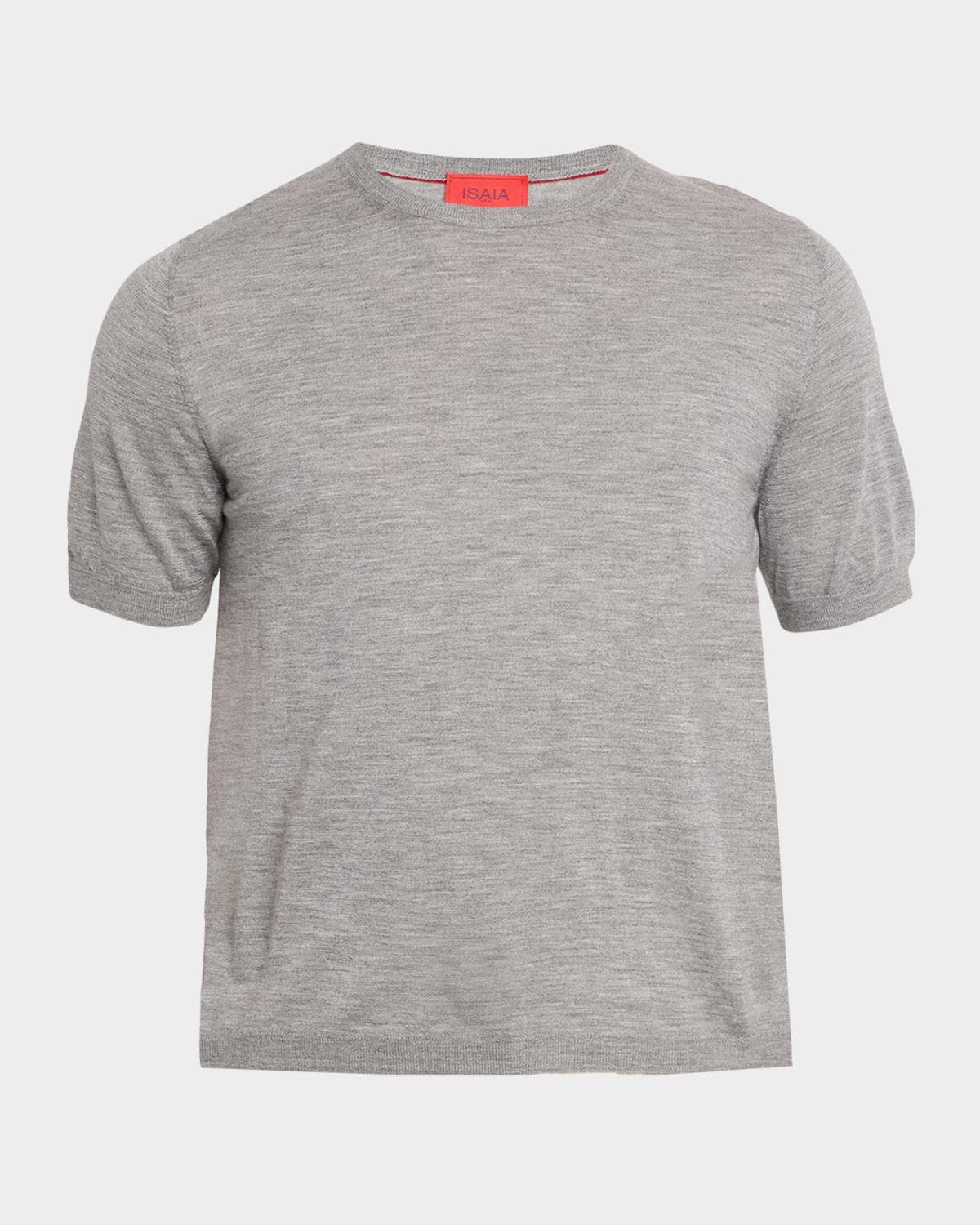 Isaia Men's Cashmere-Silk Short-Sleeve Shirt