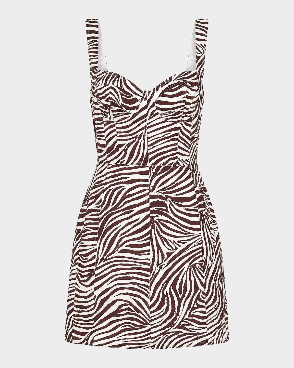 NICHOLAS Alina Printed Linen-Blend A-Line Mini Dress