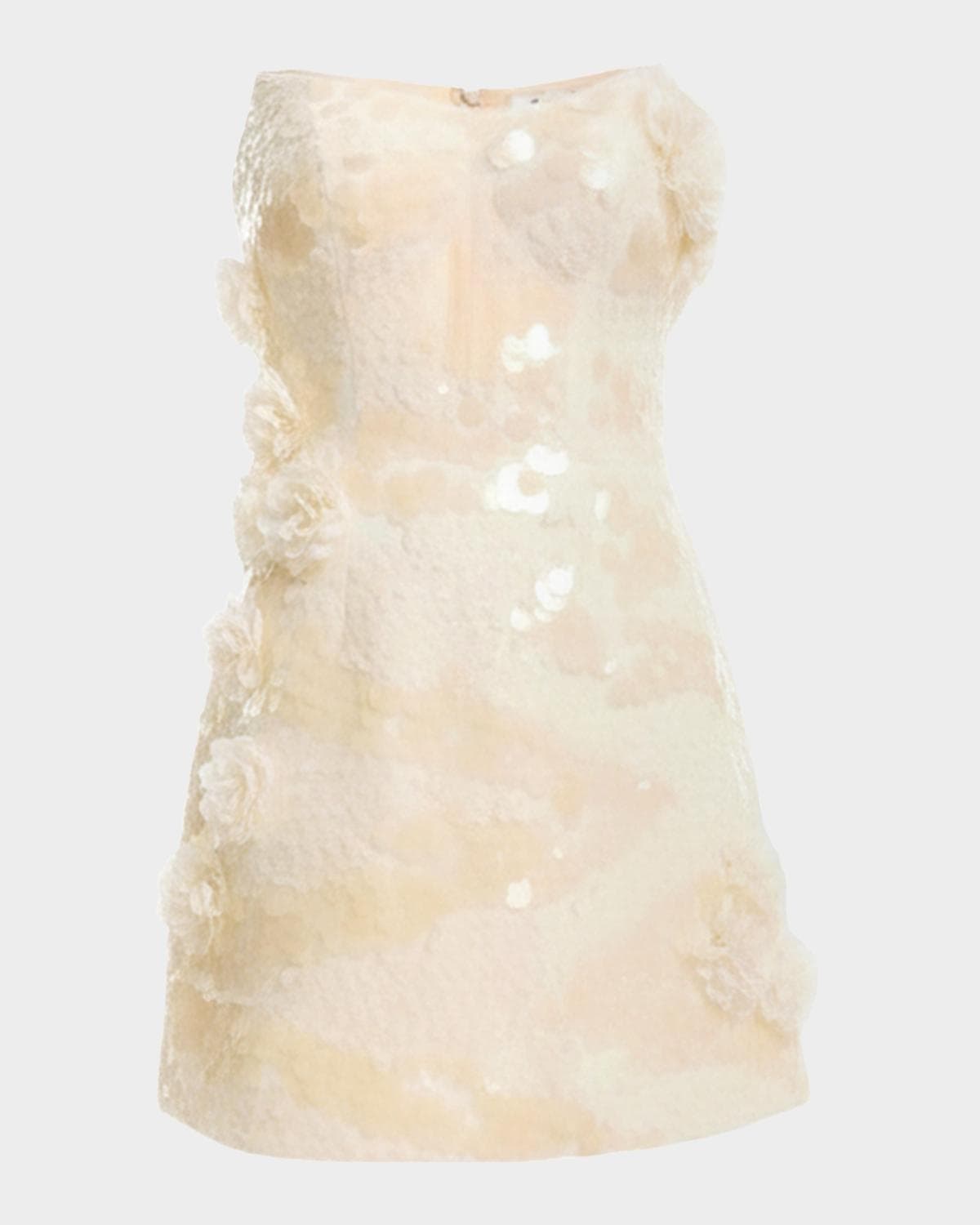 Dress the Population Black Label Amity Strapless Sequin Applique Mini Dress
