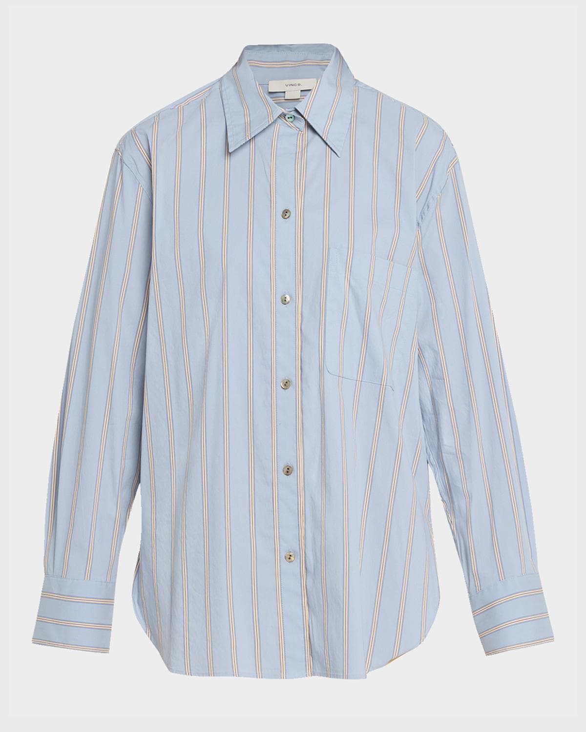Vince Stripe Button-Front Shirt