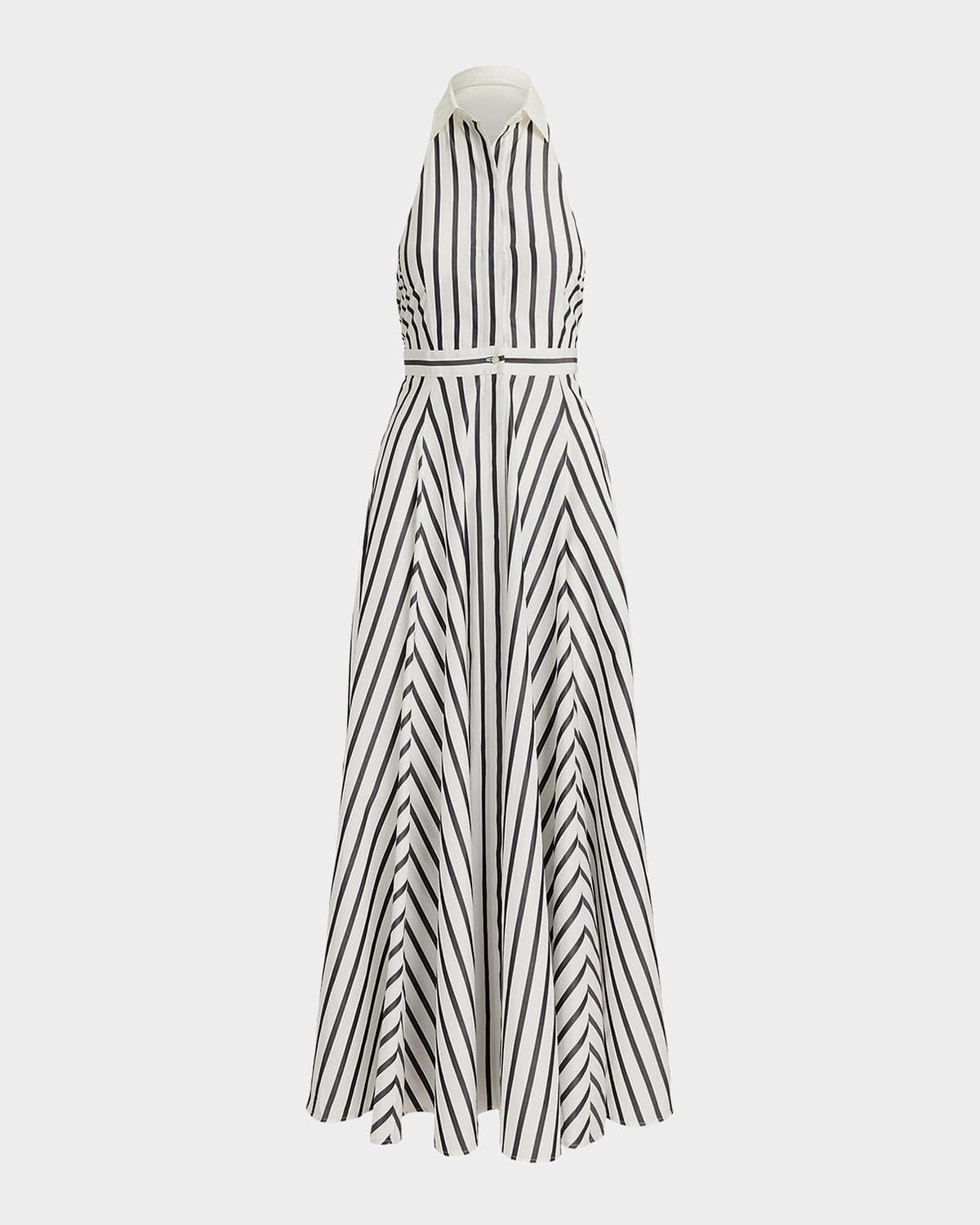 Ralph Lauren Collection Eldred Striped Cotton Day Dress